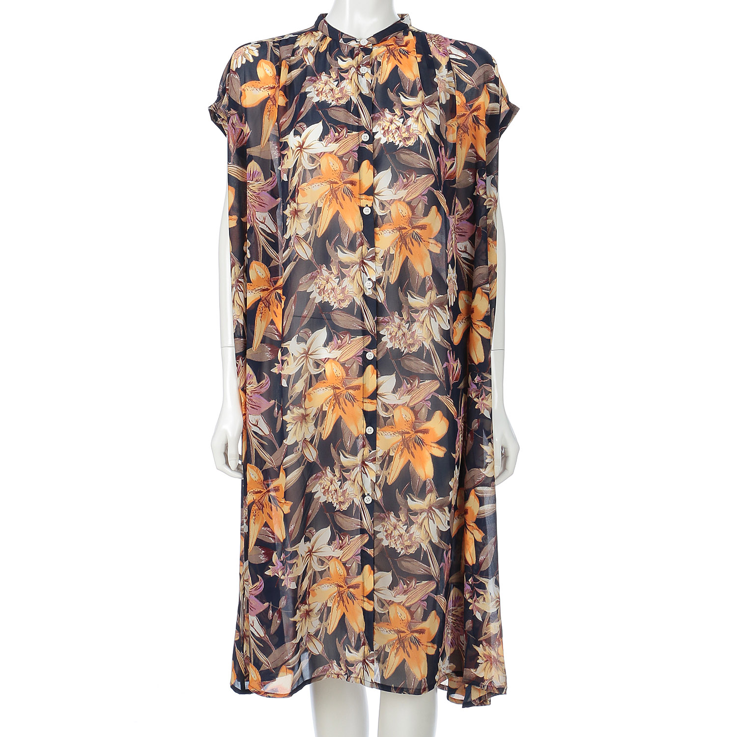 le colis 無地＆プリントフレンチスリーブワンピ - 画像11