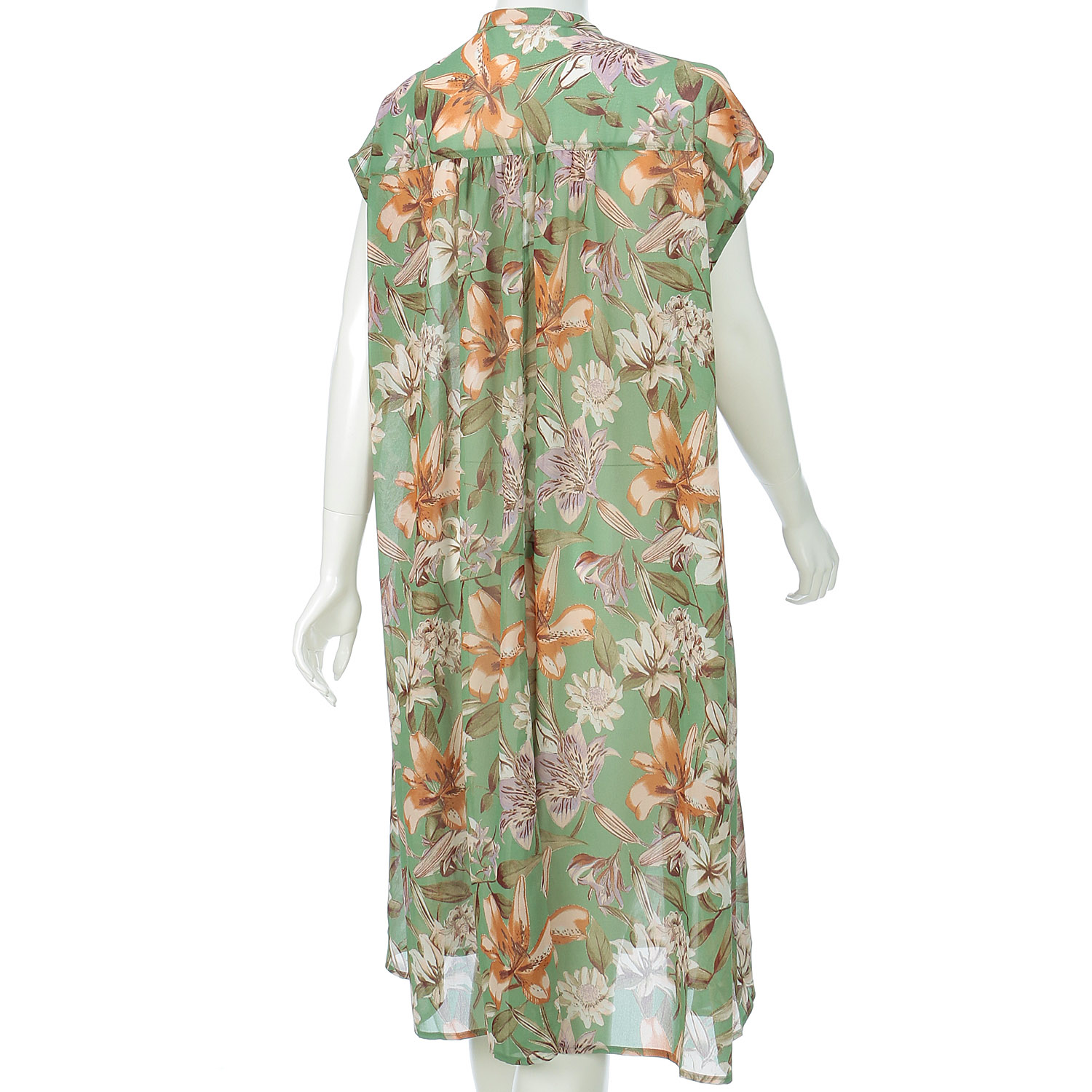 le colis 無地＆プリントフレンチスリーブワンピ - 画像7