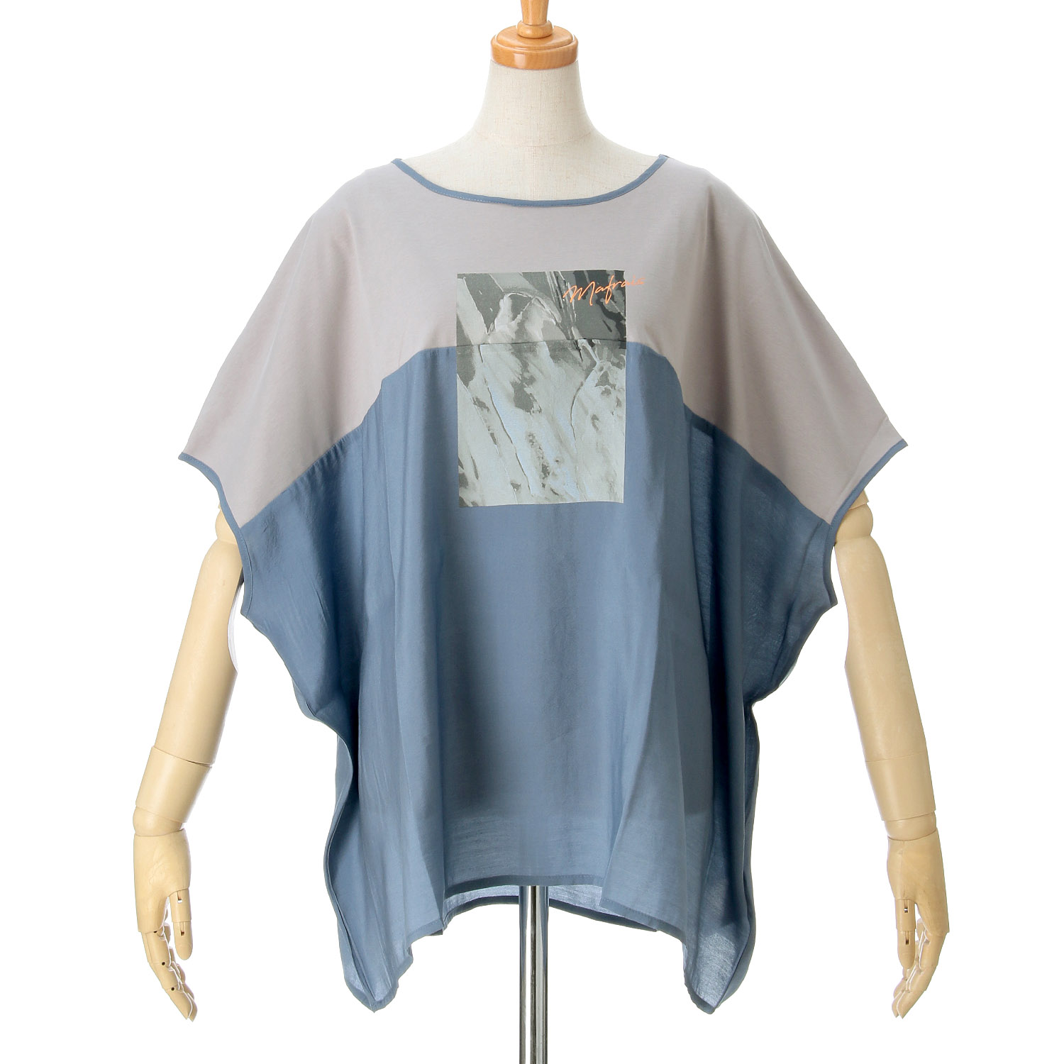 MAFRAIS 異素材MIXドルマンプルオーバー - 画像6