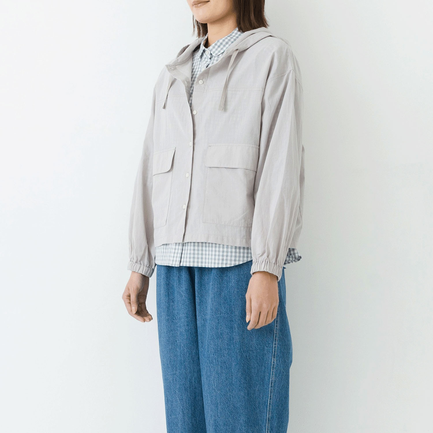 【お取り寄せ】kermu シアーコットンフロントボタンフーデットブラウス - 画像2