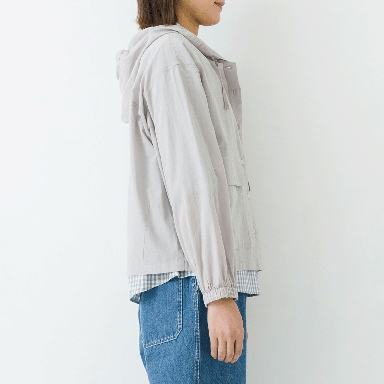 【お取り寄せ】kermu シアーコットンフロントボタンフーデットブラウス - 画像3