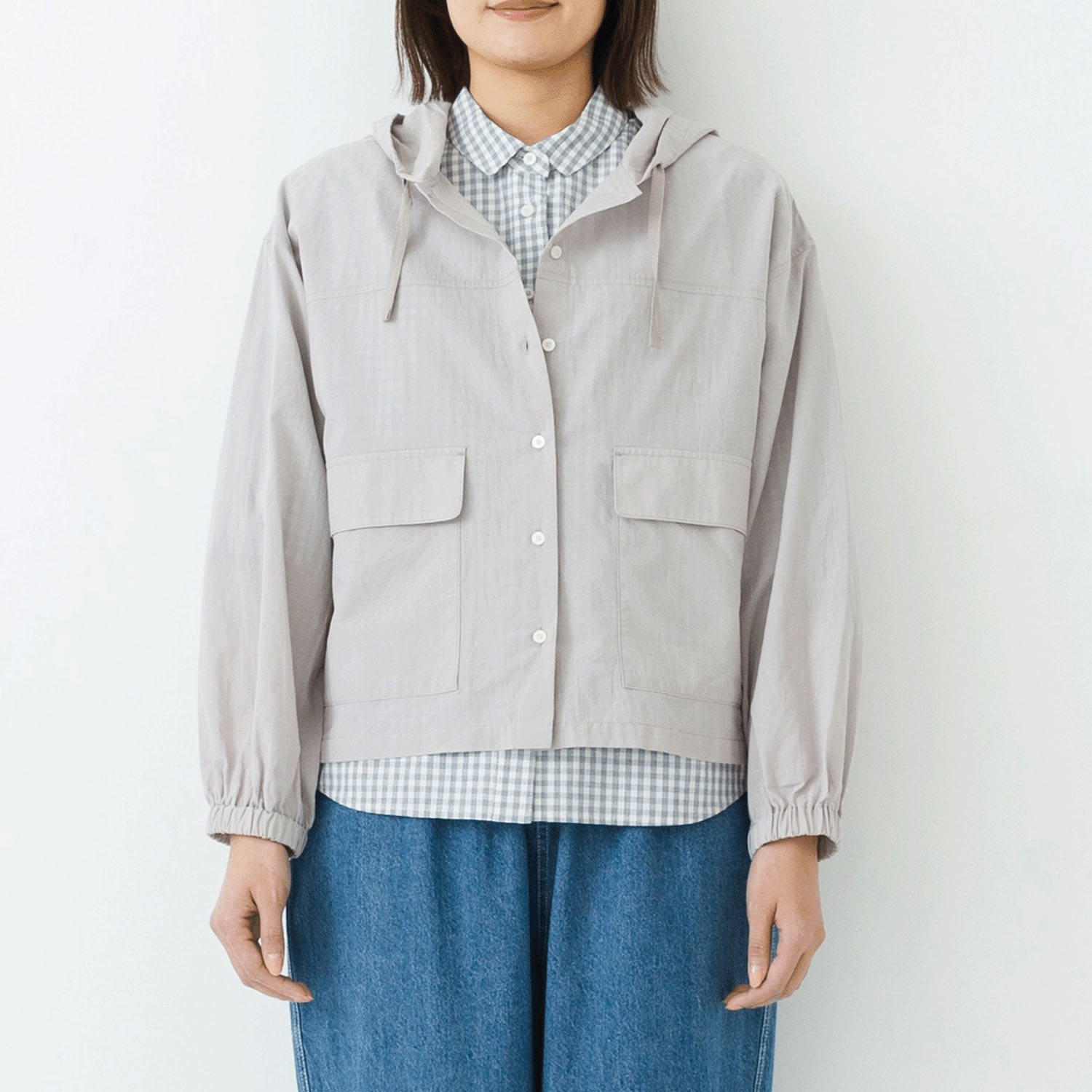 【お取り寄せ】kermu シアーコットンフロントボタンフーデットブラウス - 画像1