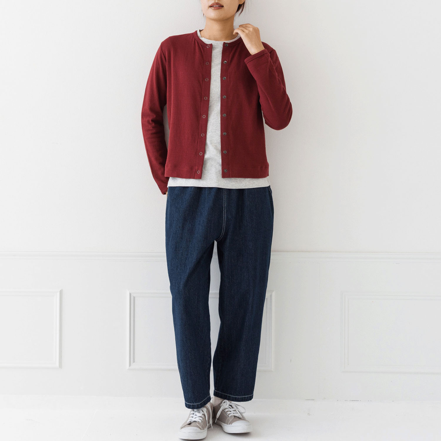 【お取り寄せ】kermu コットン接結天竺クルーネックカーディガン - 画像21