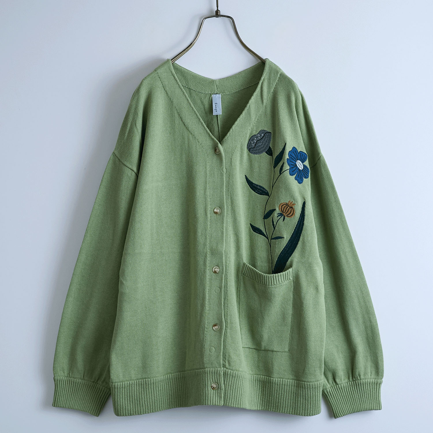 【お取り寄せ】Emago 植木鉢花刺繍カーディガン - 画像3