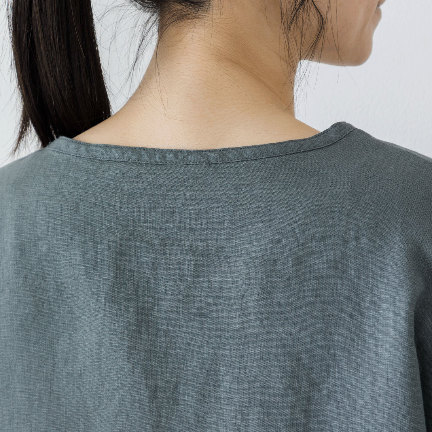 【お取り寄せ】Crea delice リネン袖口タックボリューム7分袖ブラウス - 画像13