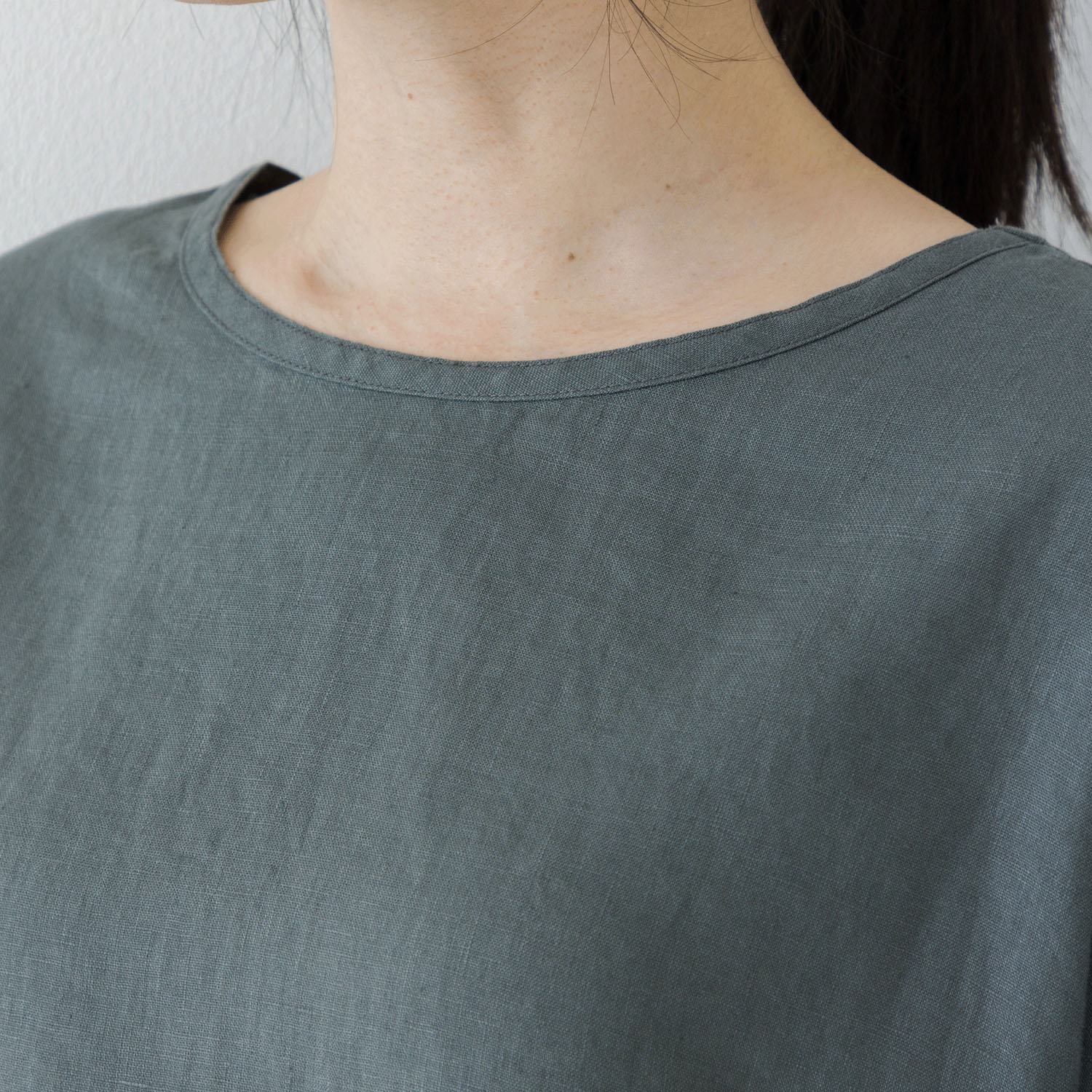 【お取り寄せ】Crea delice リネン袖口タックボリューム7分袖ブラウス - 画像10