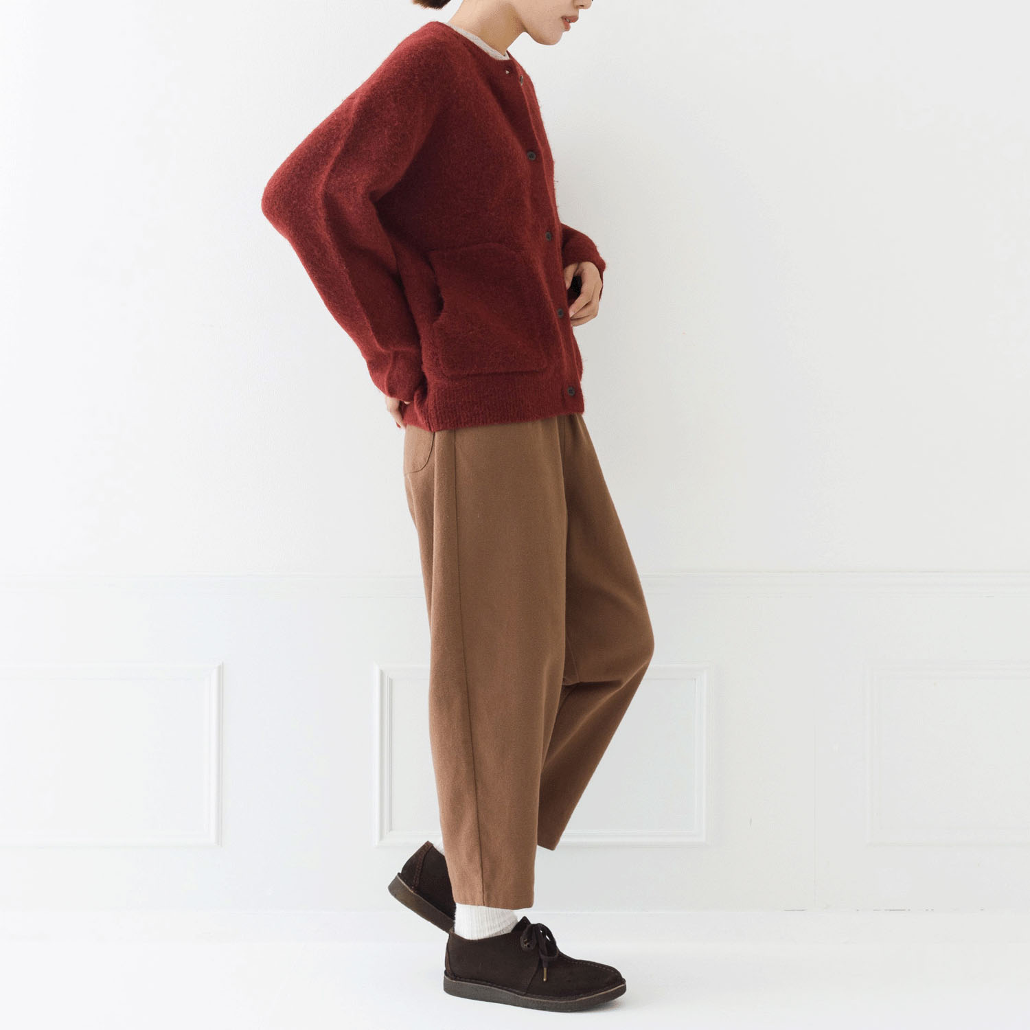 【お取り寄せ】kermu マーセライズウールワイドポケットカーディガン - 画像3