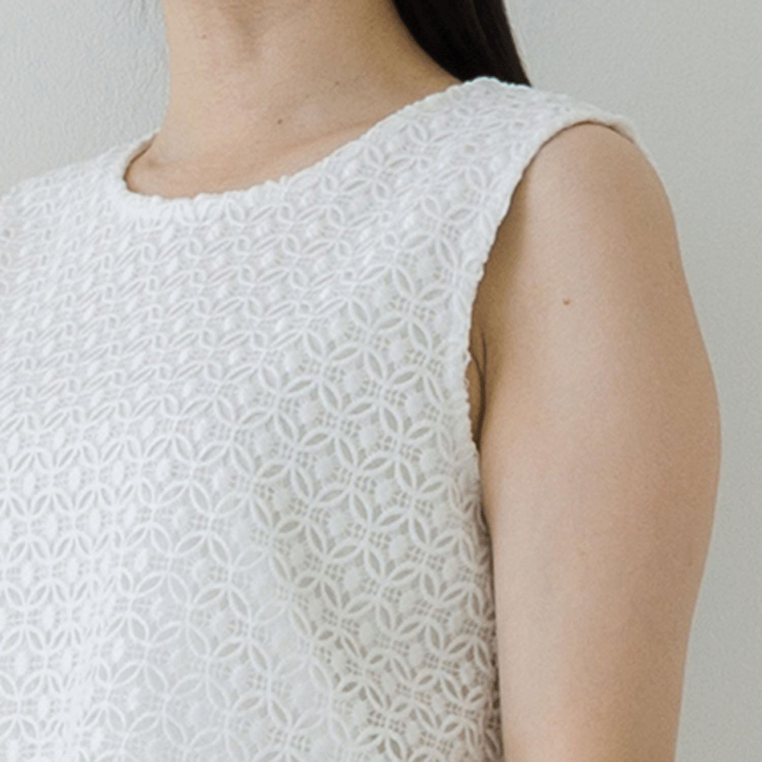 【お取り寄せ】Crea delice 強撚スムースレース使いタンクトップ - 画像5