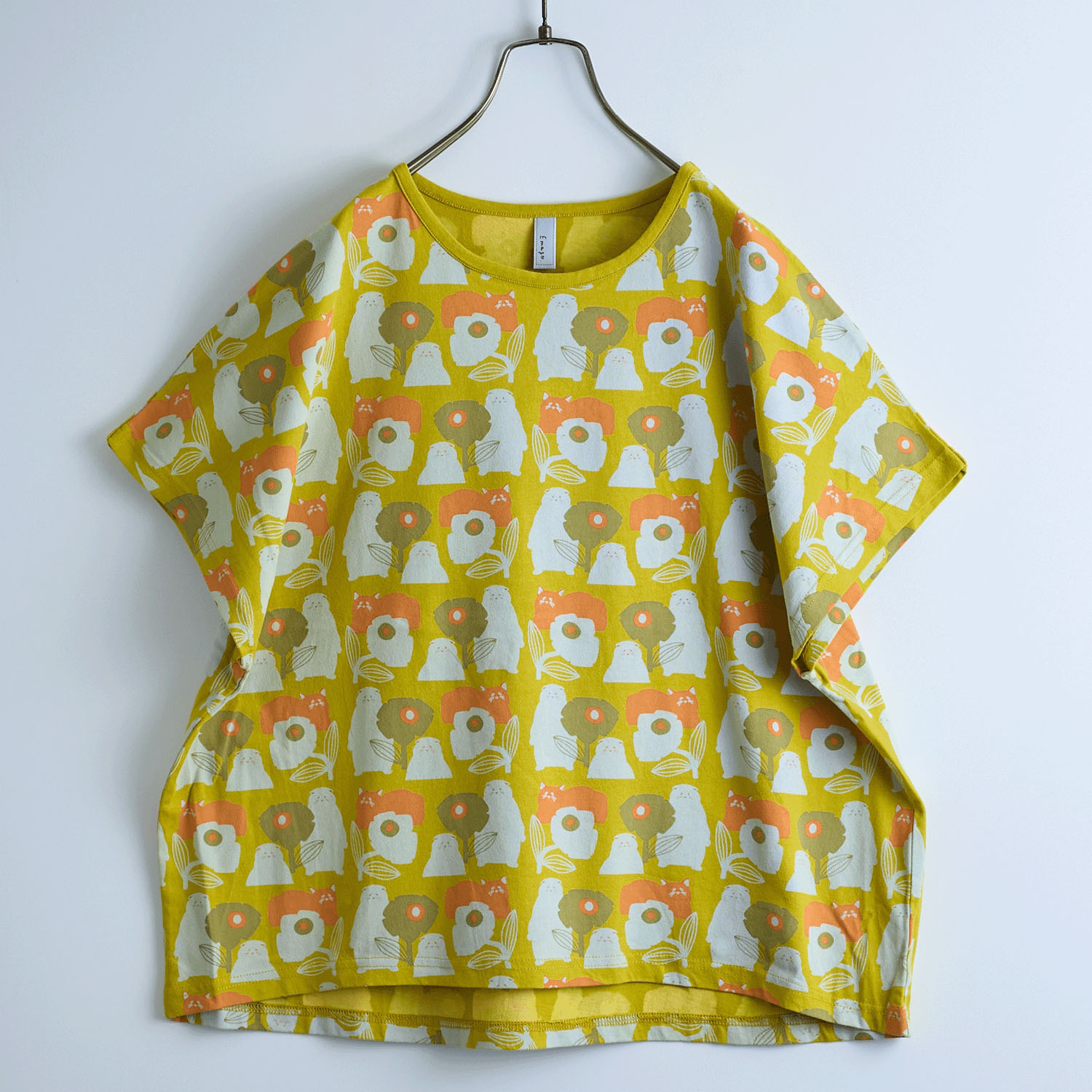 【お取り寄せ】Emago ねこプリントドルマンTシャツ - 画像4