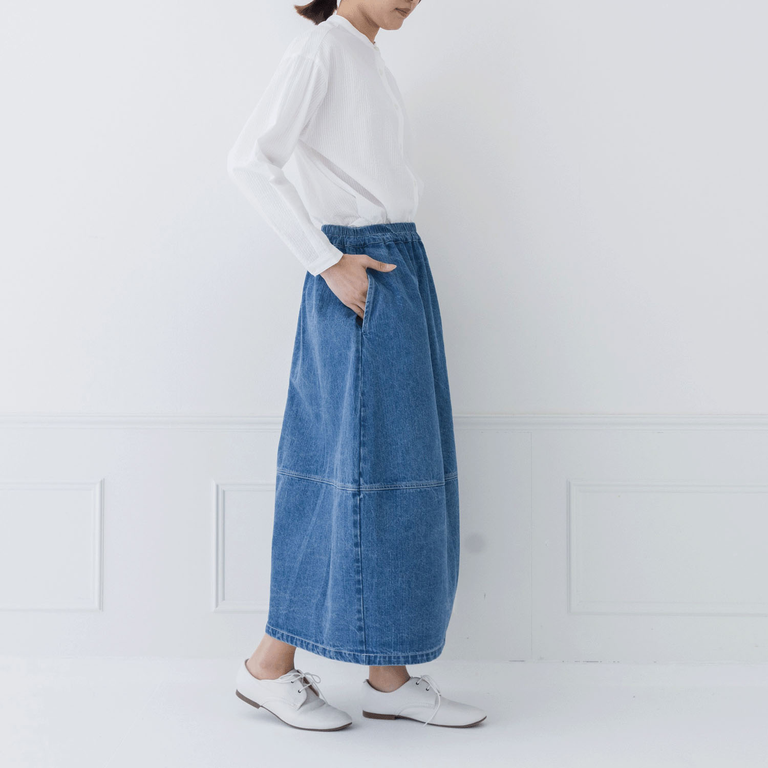 【お取り寄せ】 kermu デニムバルーンスカート - 画像2