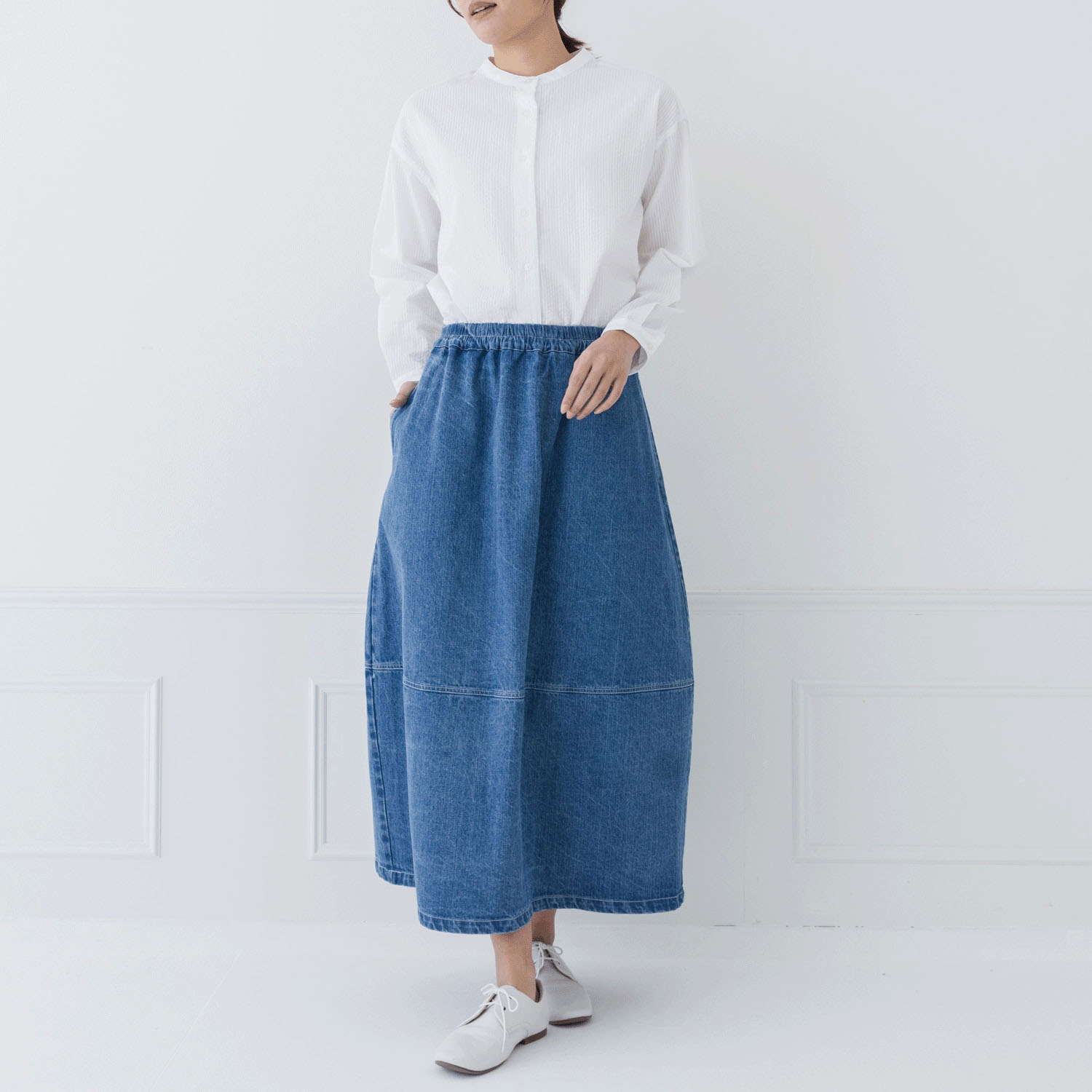 【お取り寄せ】 kermu デニムバルーンスカート - 画像1