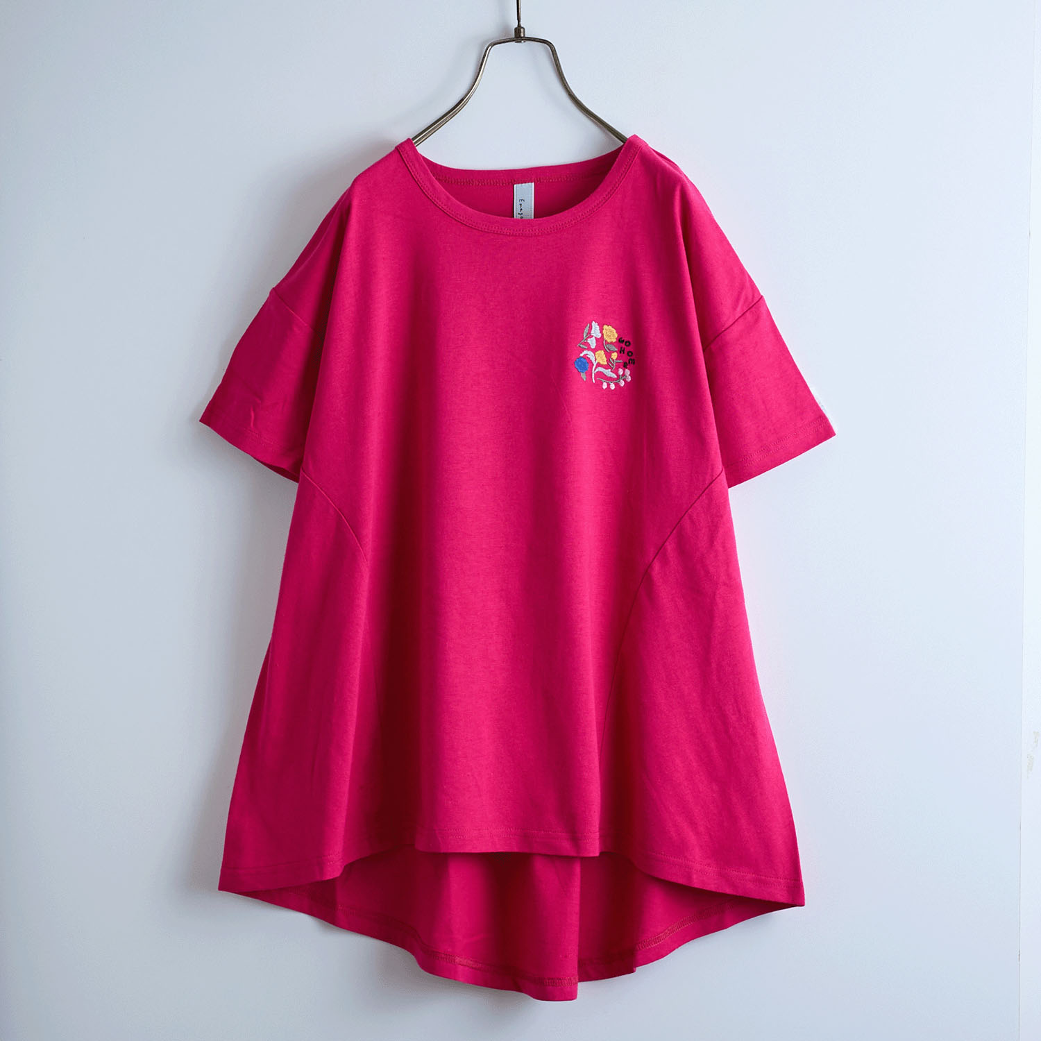 【お取り寄せ】Emago 花刺繍フレアTシャツ