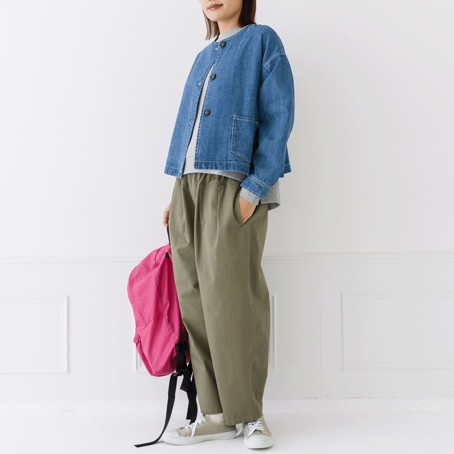 【お取り寄せ】Kermu  9オンスデニムノーカラージャケット - 画像22