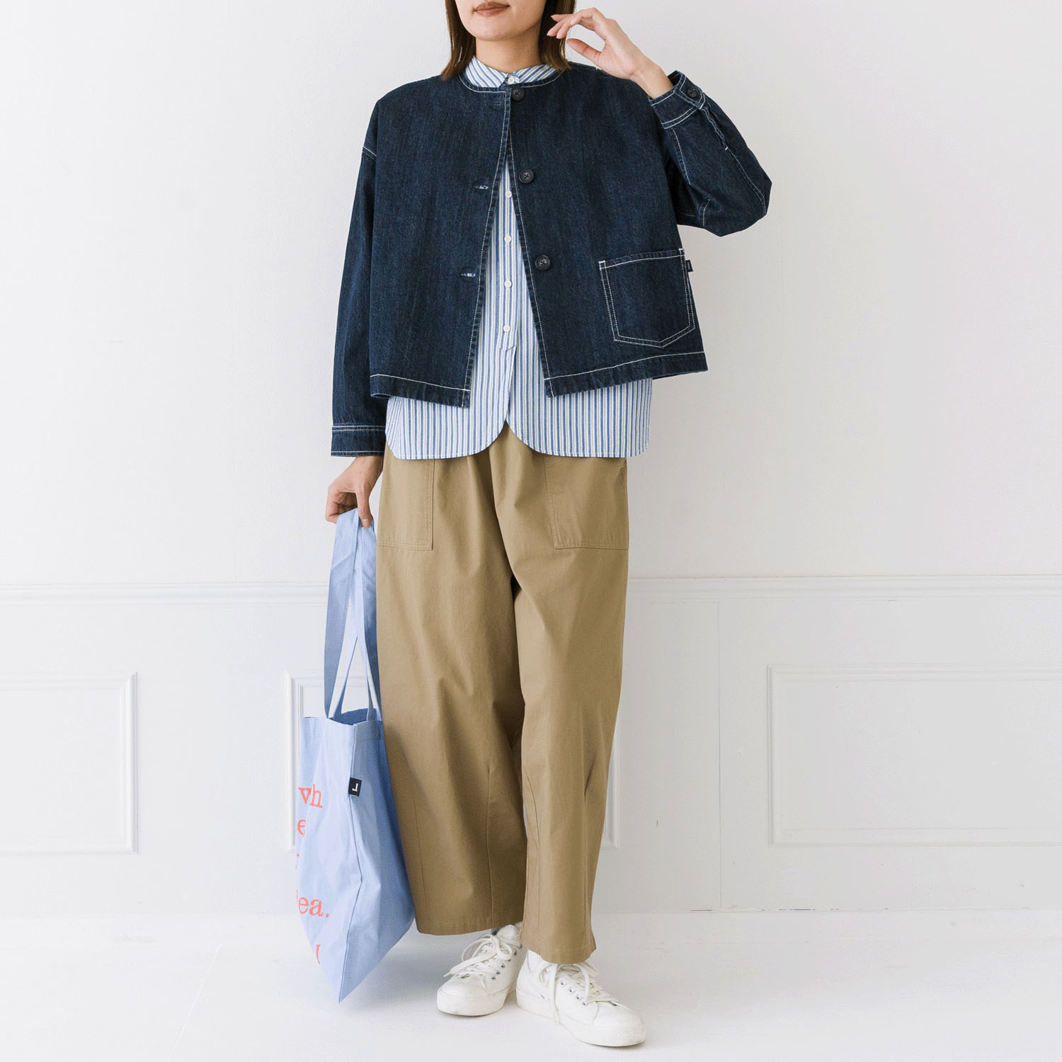 【お取り寄せ】Kermu  9オンスデニムノーカラージャケット - 画像30