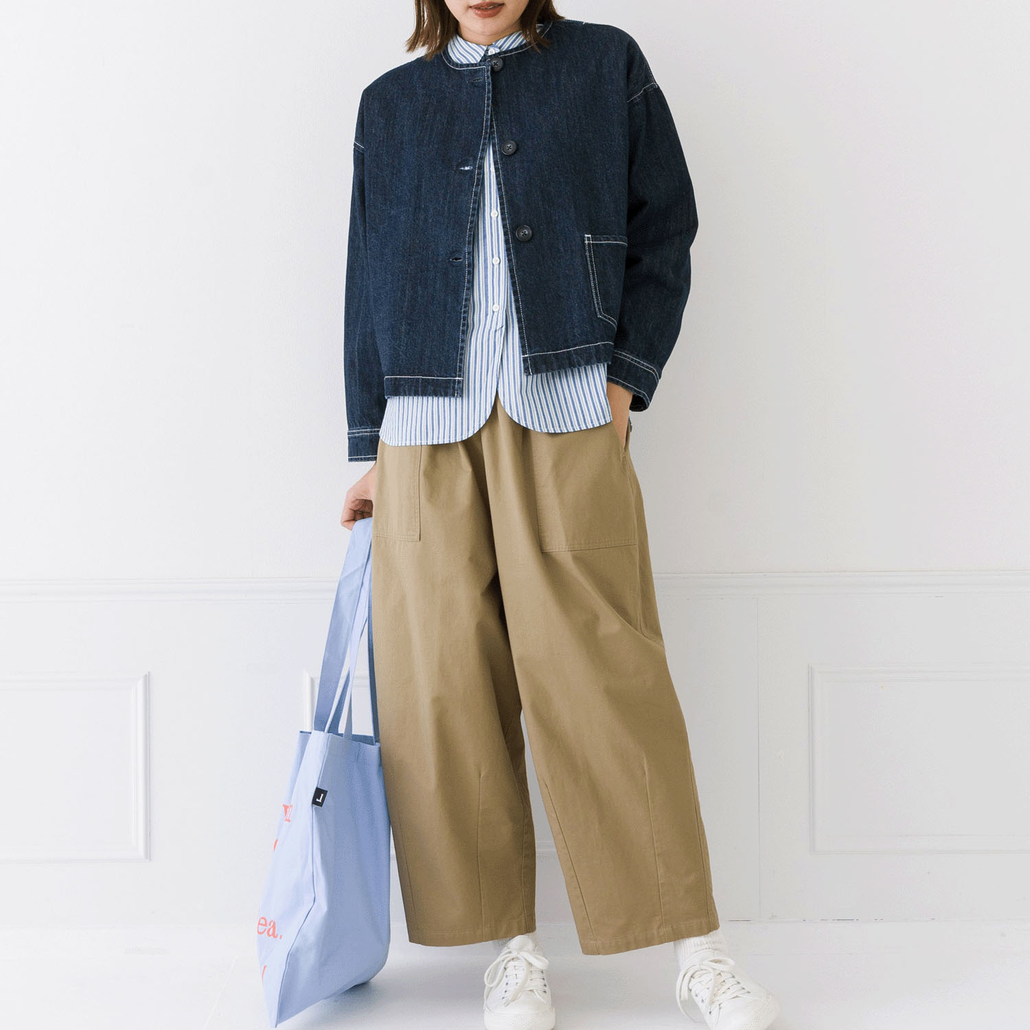 【お取り寄せ】Kermu  9オンスデニムノーカラージャケット - 画像31