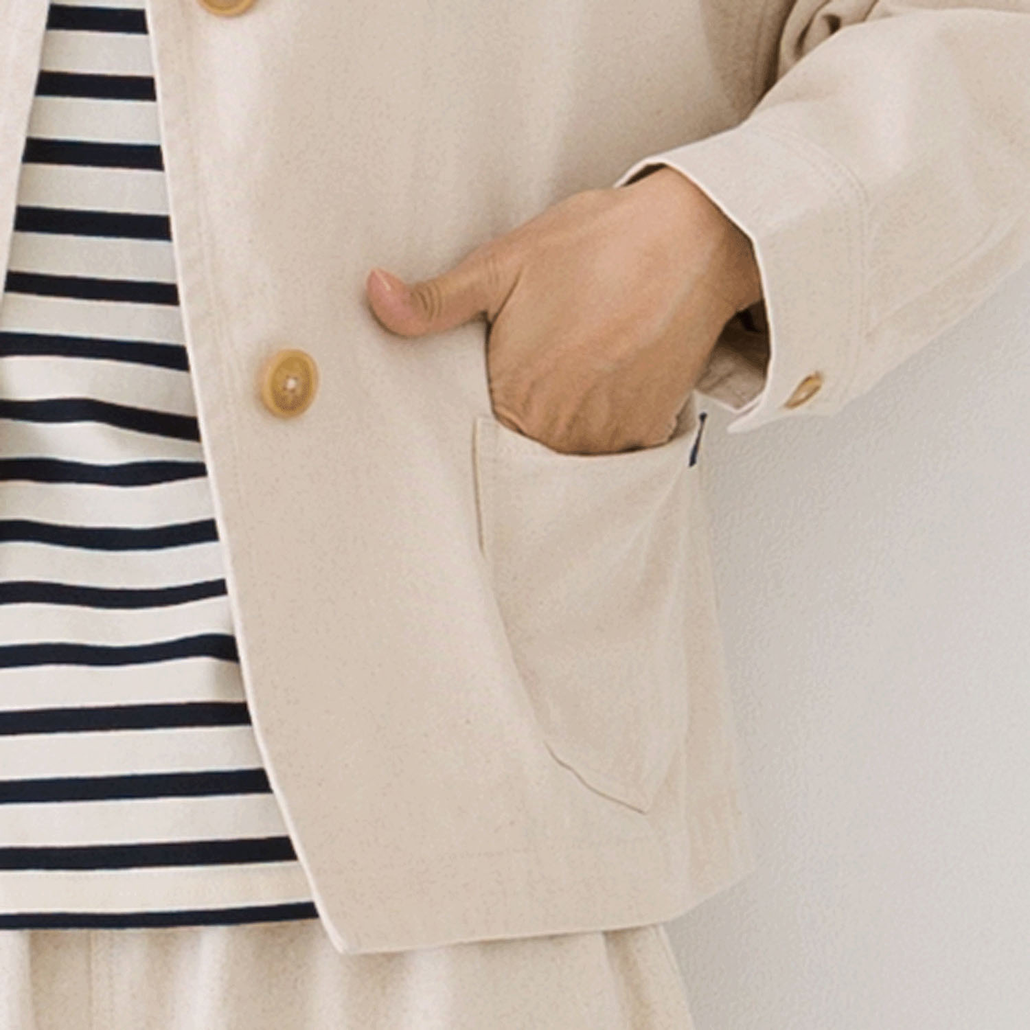 【お取り寄せ】Kermu  9オンスデニムノーカラージャケット - 画像6