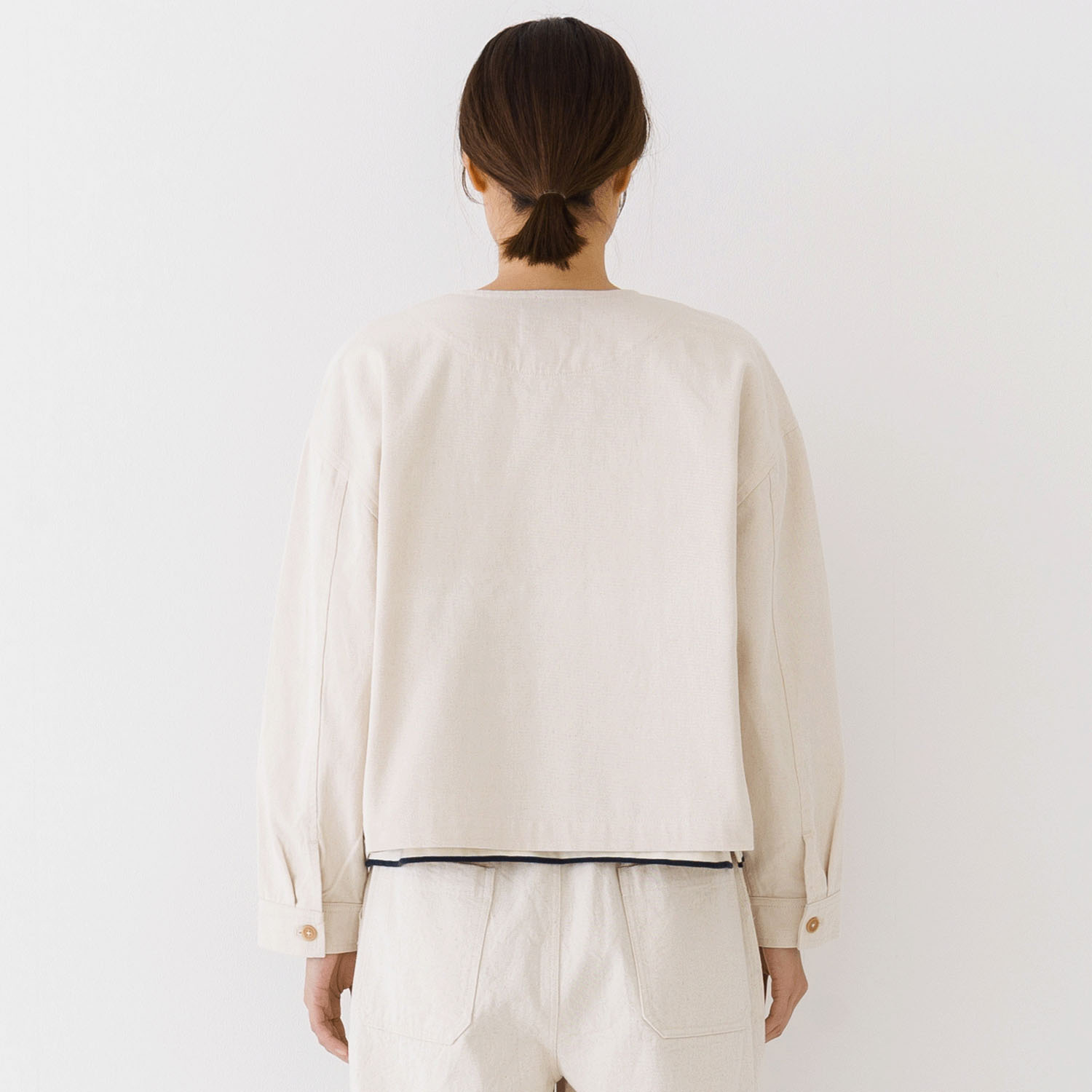 【お取り寄せ】Kermu  9オンスデニムノーカラージャケット - 画像8