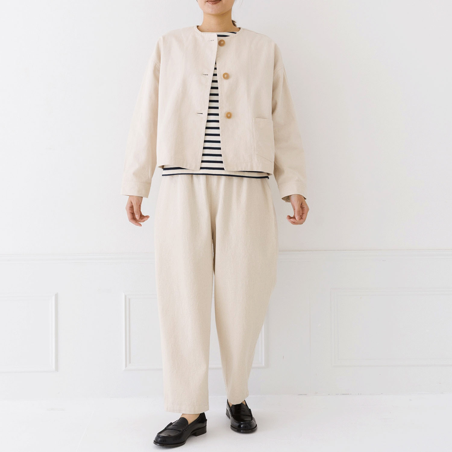 【お取り寄せ】Kermu  9オンスデニムノーカラージャケット - 画像10