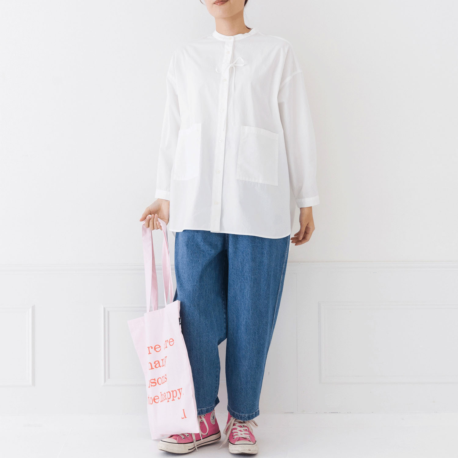 【お取り寄せ】Kermu コットンポムリンワッシャー前ストリングオーバーシャツ - 画像11