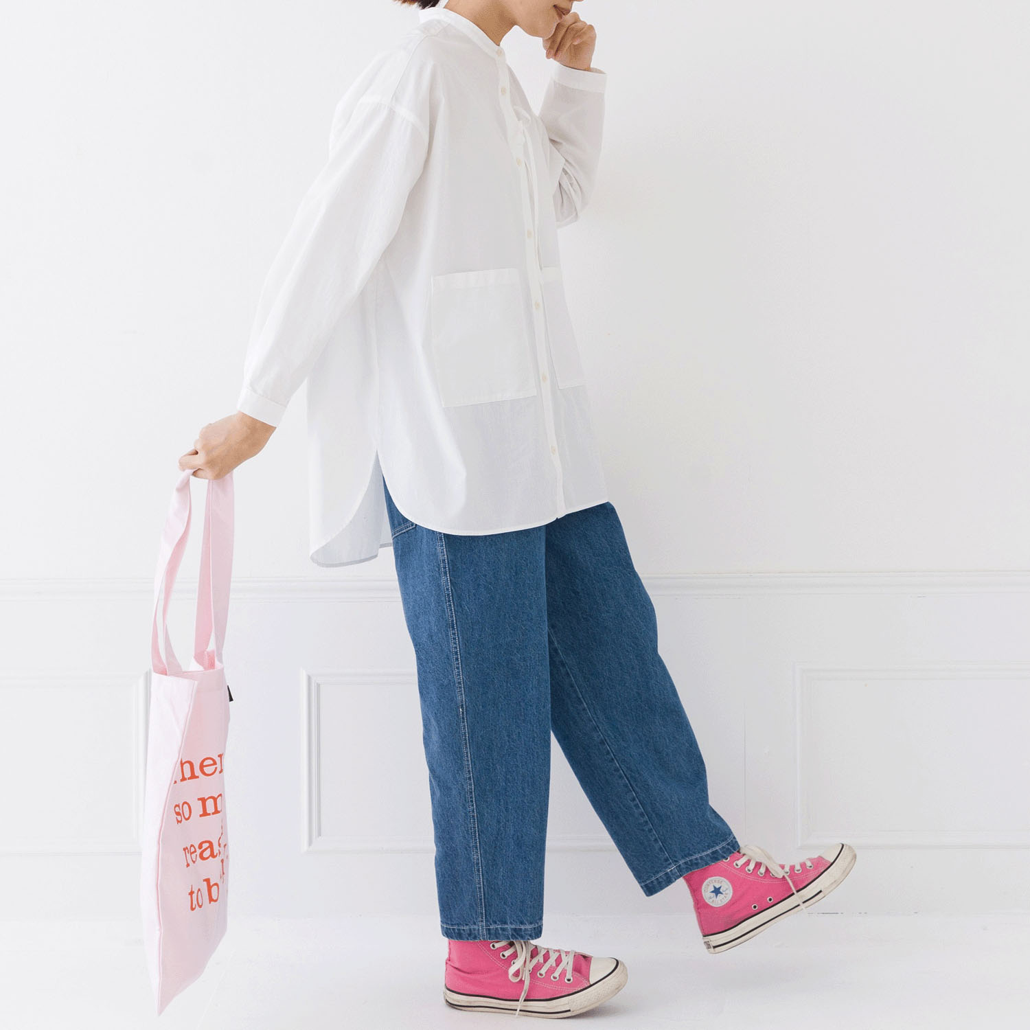 【お取り寄せ】Kermu コットンポムリンワッシャー前ストリングオーバーシャツ - 画像10