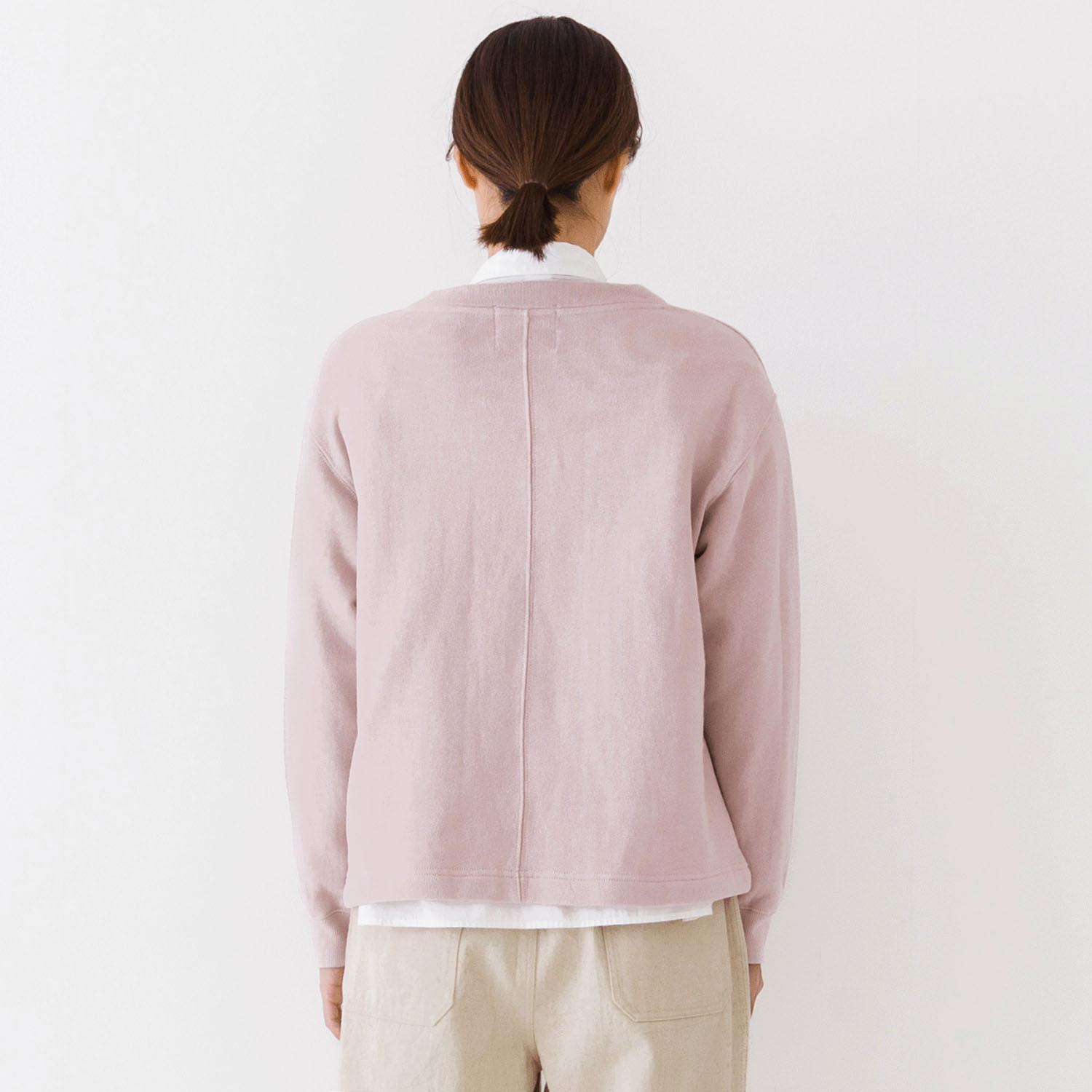 【お取り寄せ】Kermu コットンガーゼ裏毛バイカラーVネックカーディガン - 画像19