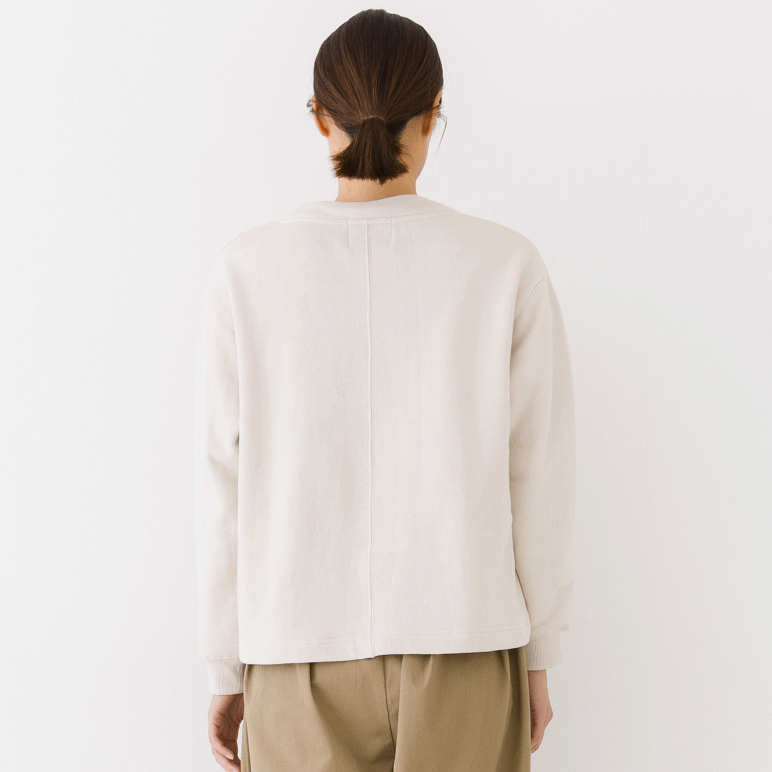 【お取り寄せ】Kermu コットンガーゼ裏毛バイカラーVネックカーディガン - 画像27