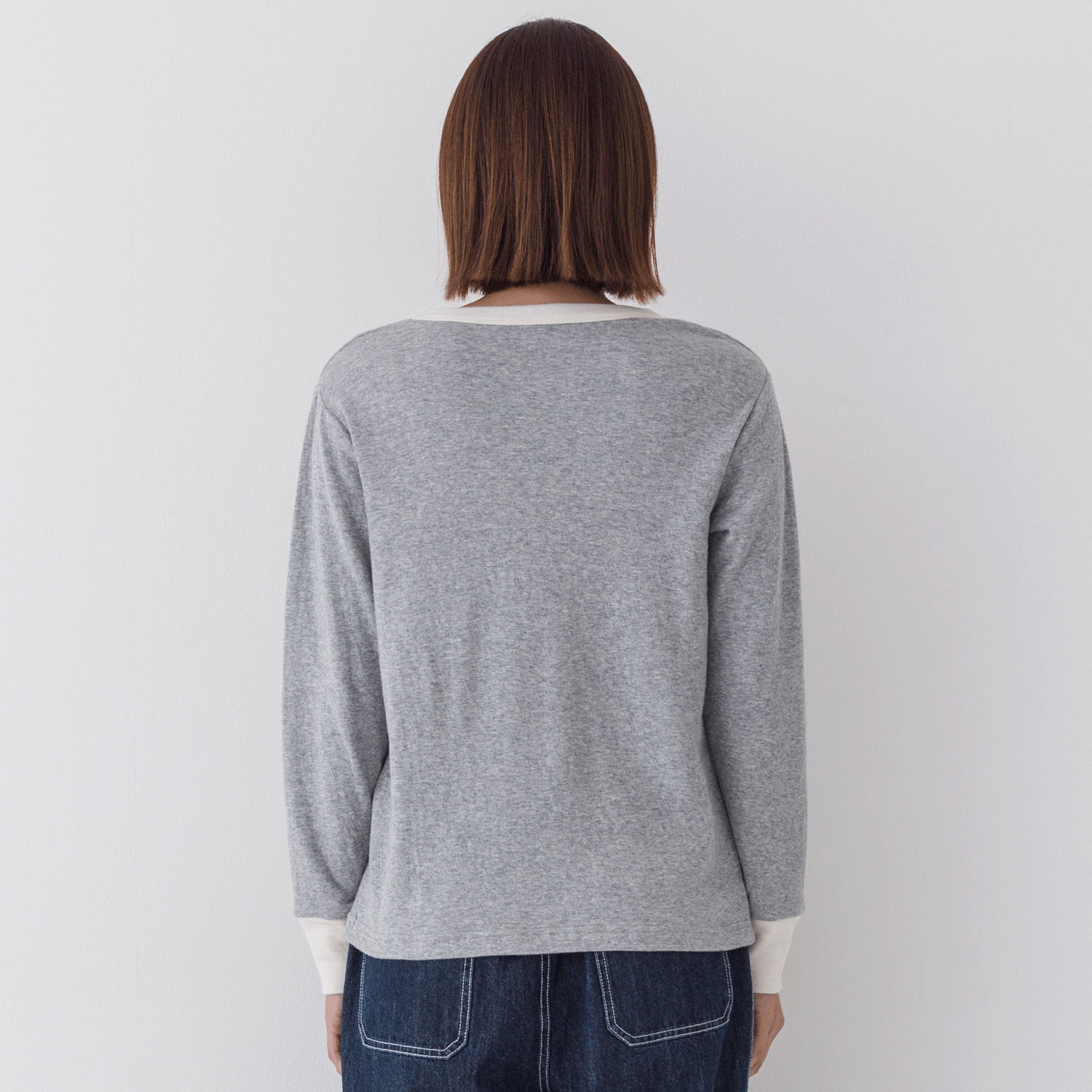 【お取り寄せ】Kermu コットン接結天竺バイカラー長袖Tシャツ - 画像14