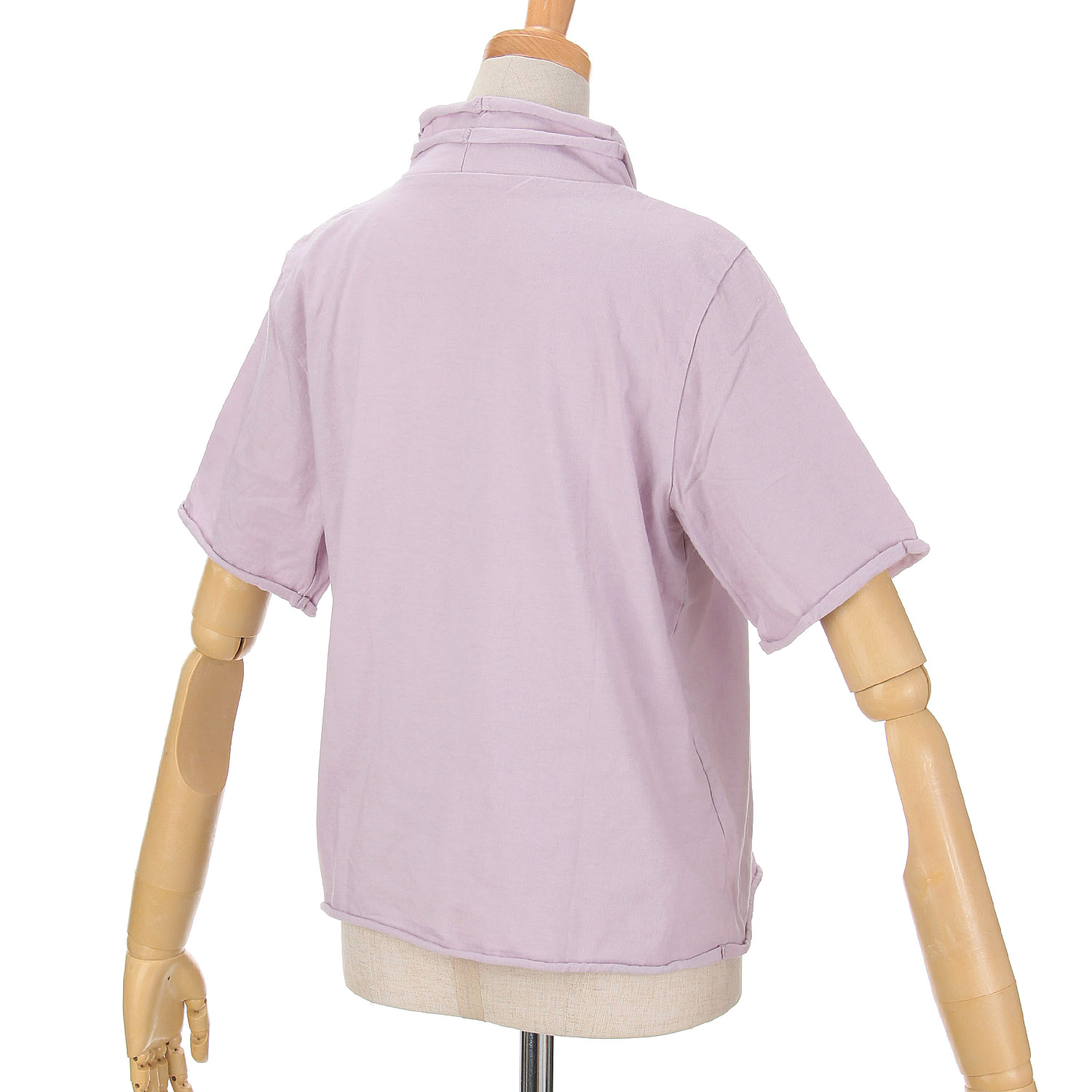 マゼンタ綿天竺2段ロール半袖 - 画像18