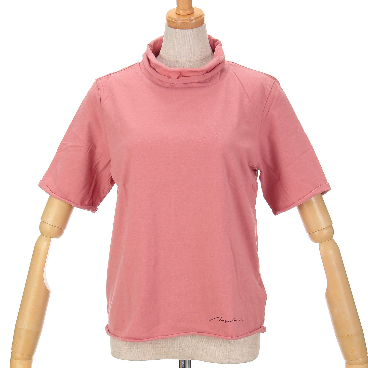 マゼンタ綿天竺2段ロール半袖 - 画像10