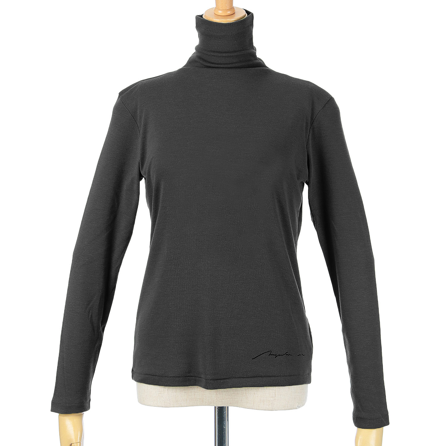 マゼンタ フライス12cmボトルネック長袖 - 画像13