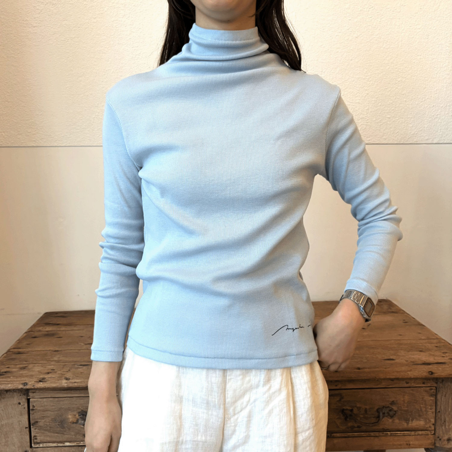 マゼンタ フライス12cmボトルネック長袖 - 画像40