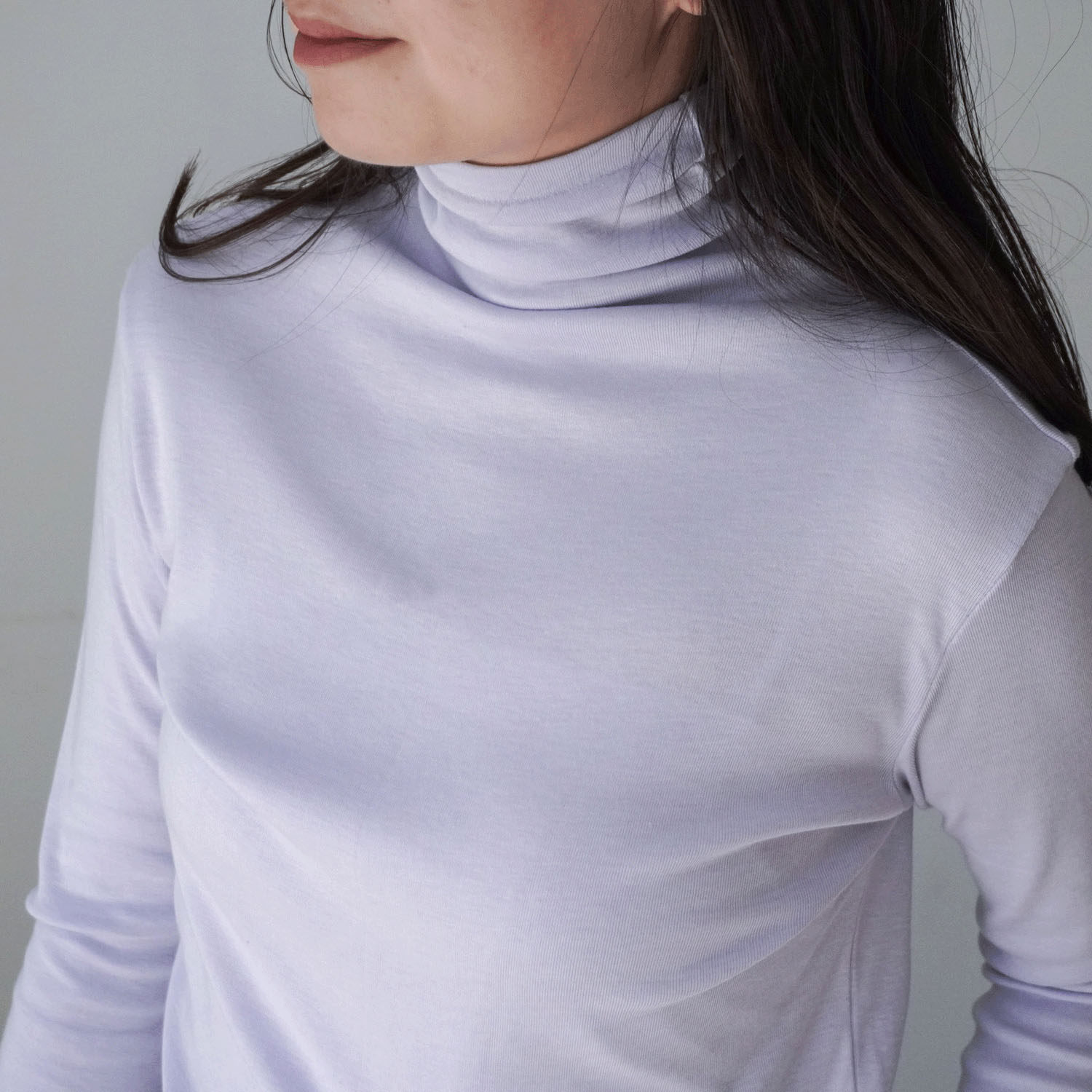 マゼンタ フライス12cmボトルネック長袖 - 画像48