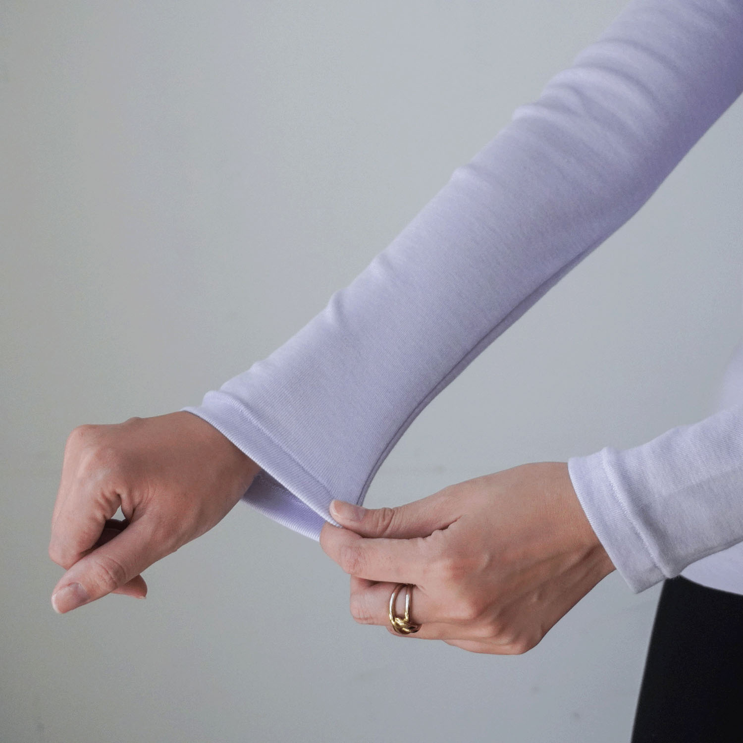 マゼンタ フライス12cmボトルネック長袖 - 画像49