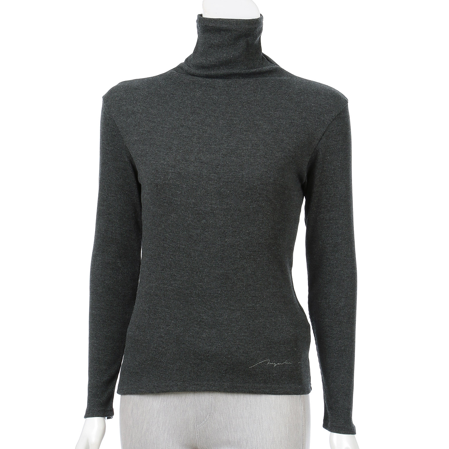 【Insta Live】マゼンタ テレコ12cmボトルネック長袖 - 画像15