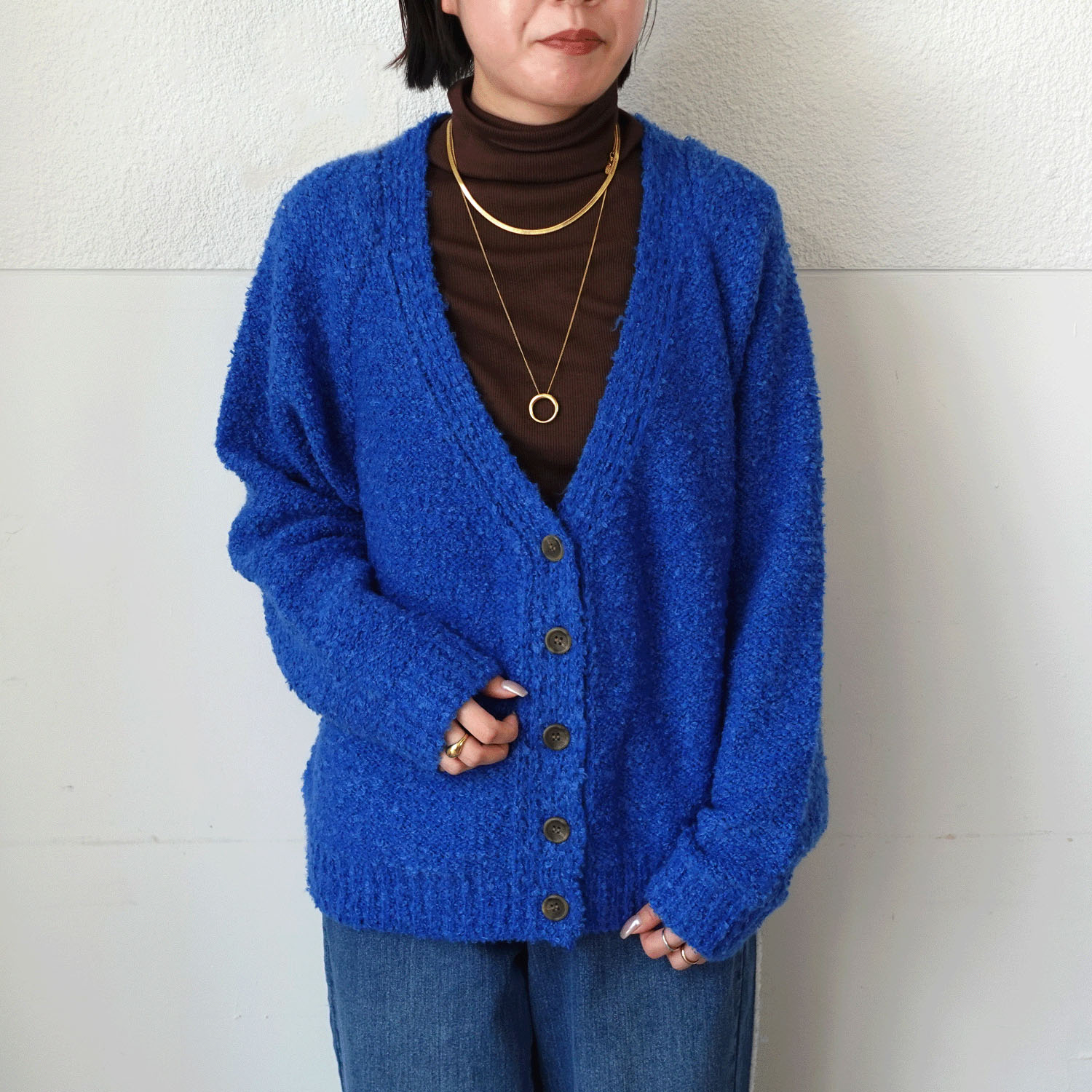 【Insta Live】マゼンタ テレコ12cmボトルネック長袖 - 画像22