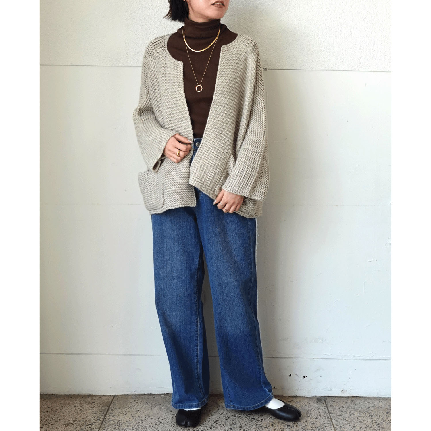 【Insta Live】マゼンタ テレコ12cmボトルネック長袖 - 画像24