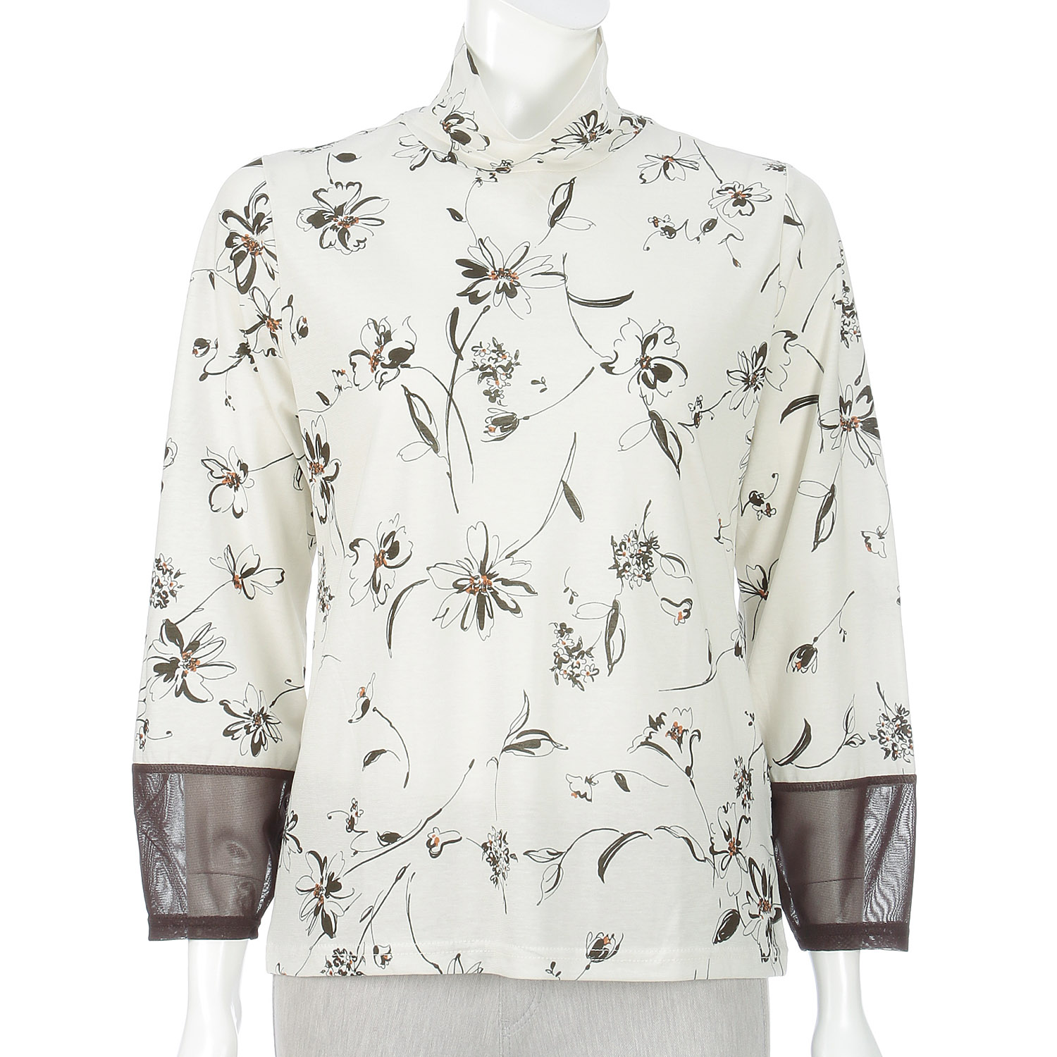 袖チュール切り替えボトルネック - 画像1