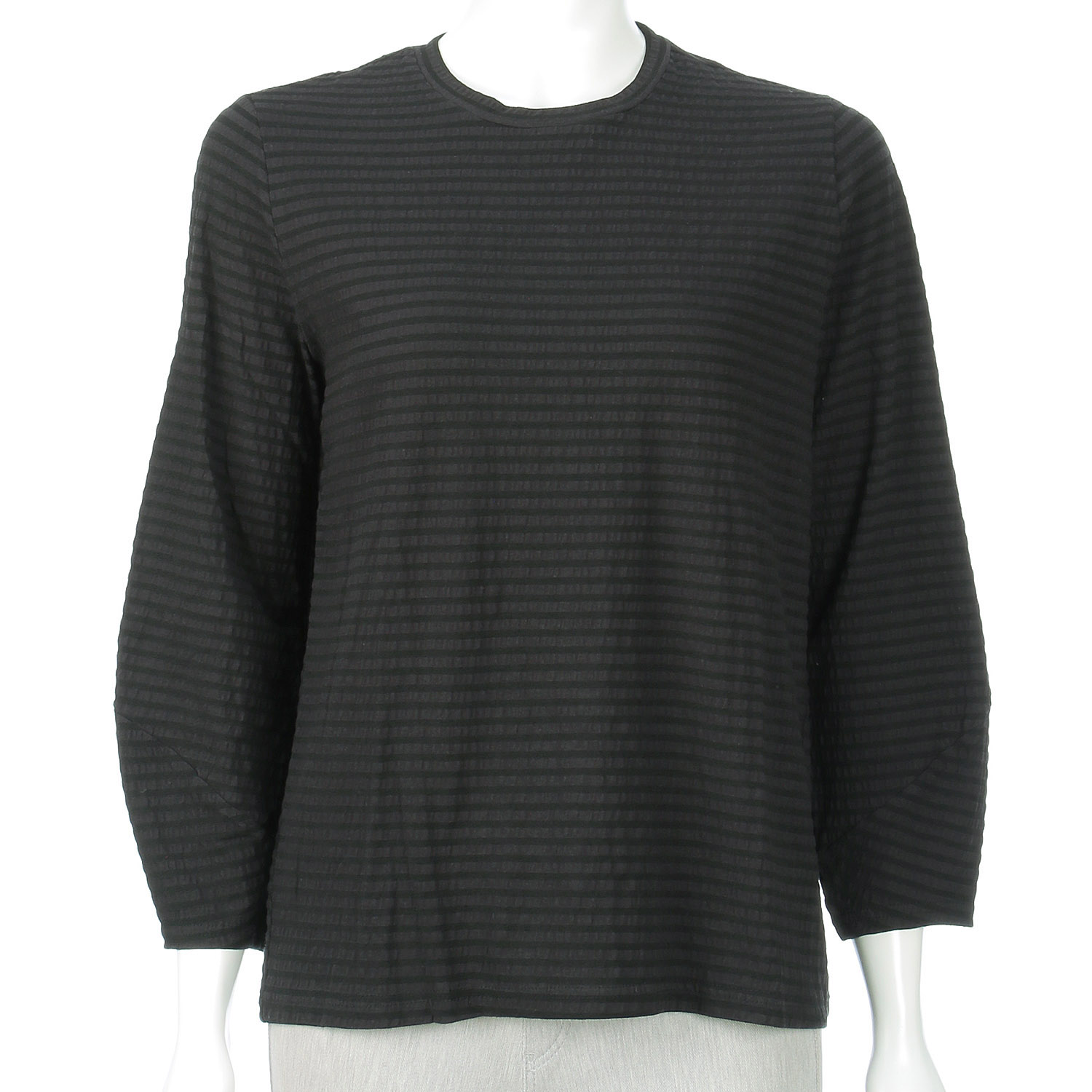 袖切り替え丸首プルオーバー - 画像3