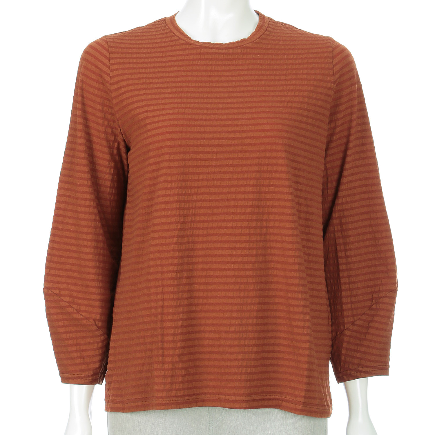 袖切り替え丸首プルオーバー - 画像4