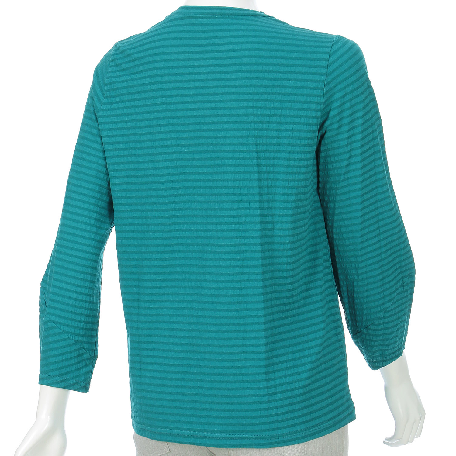 袖切り替え丸首プルオーバー - 画像7