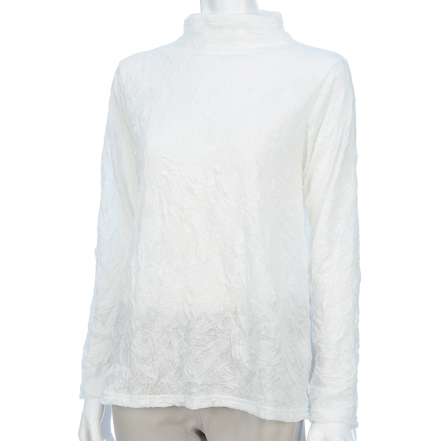 フレアーボトルネックカットソー - 画像3