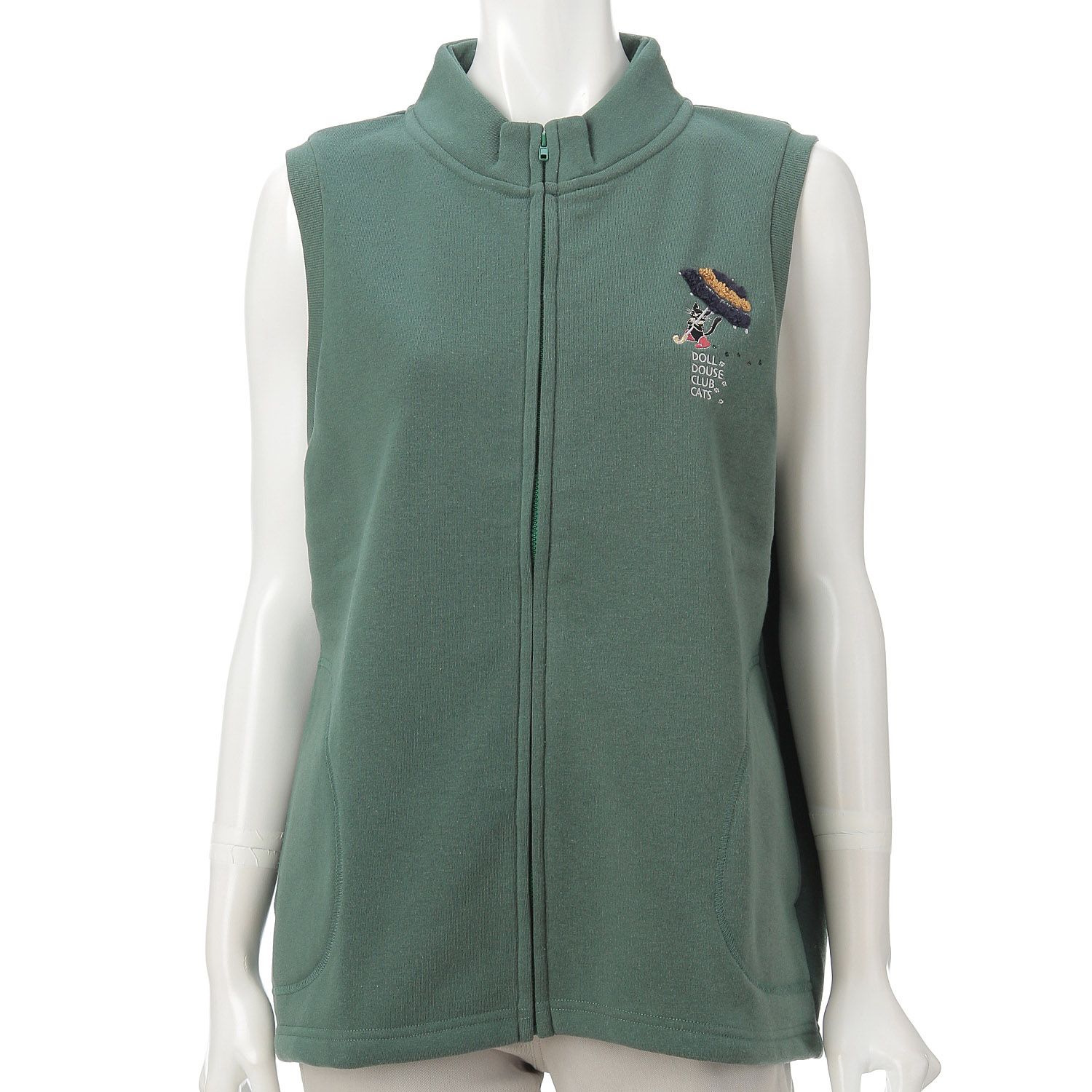 DDCLUB 裏起毛ベスト ネコアンブレラ - 画像7