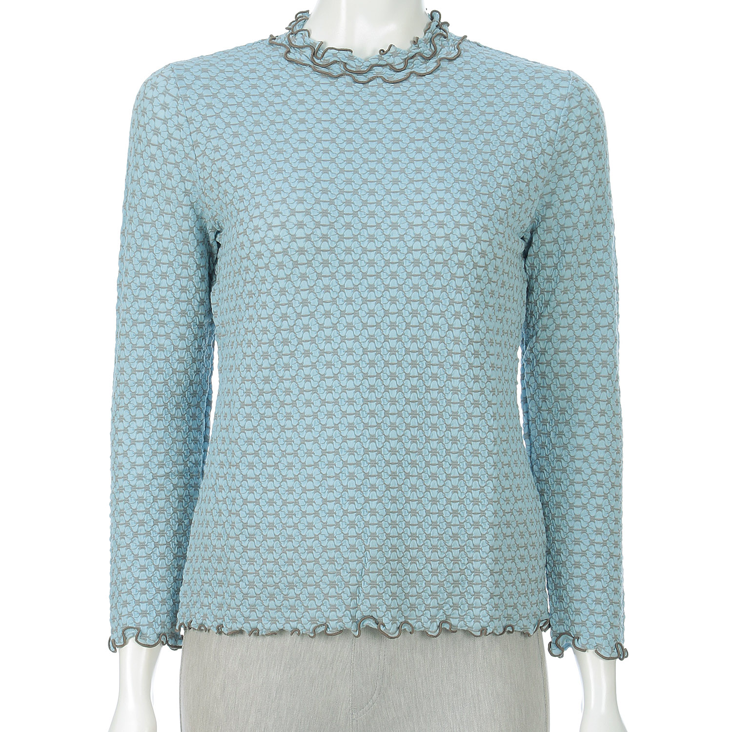 シャーリングジャカード三段メロウネックカットソー - 画像8