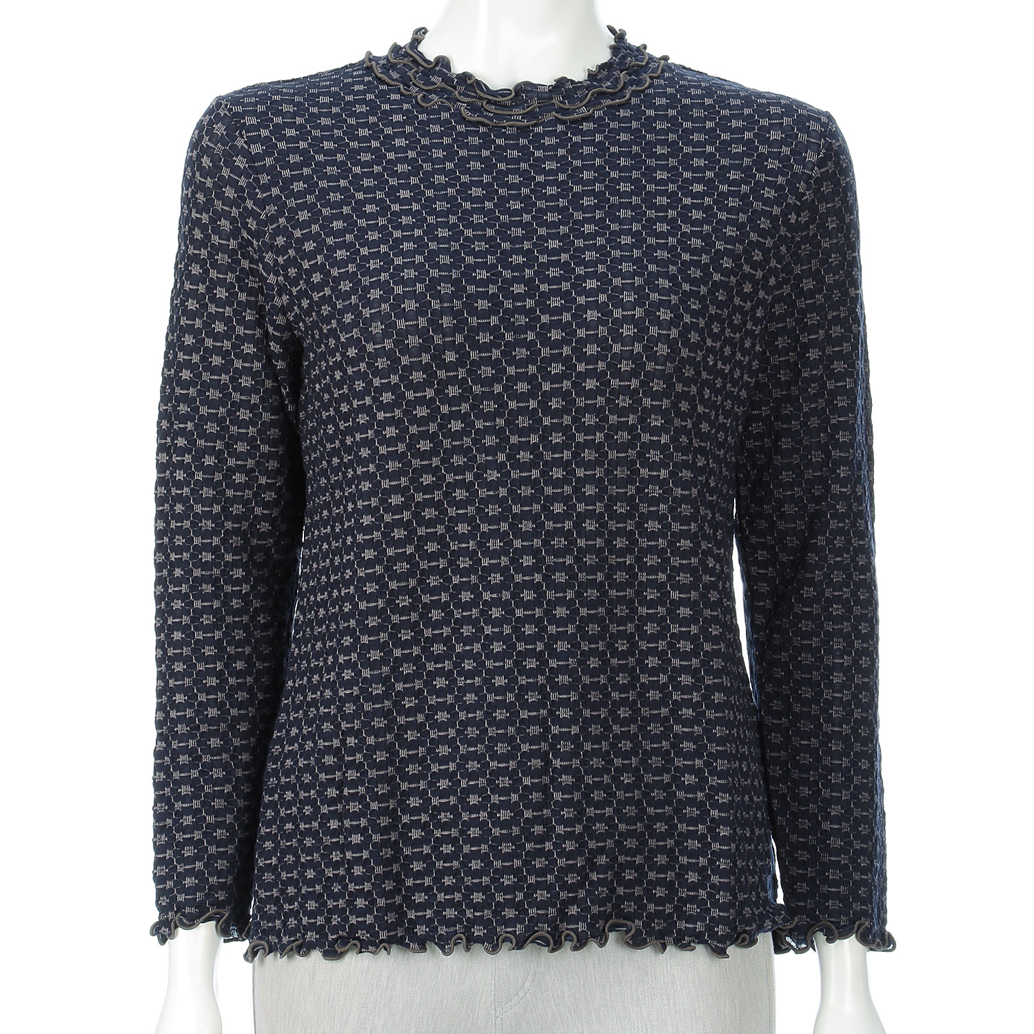 シャーリングジャカード三段メロウネックカットソー - 画像9