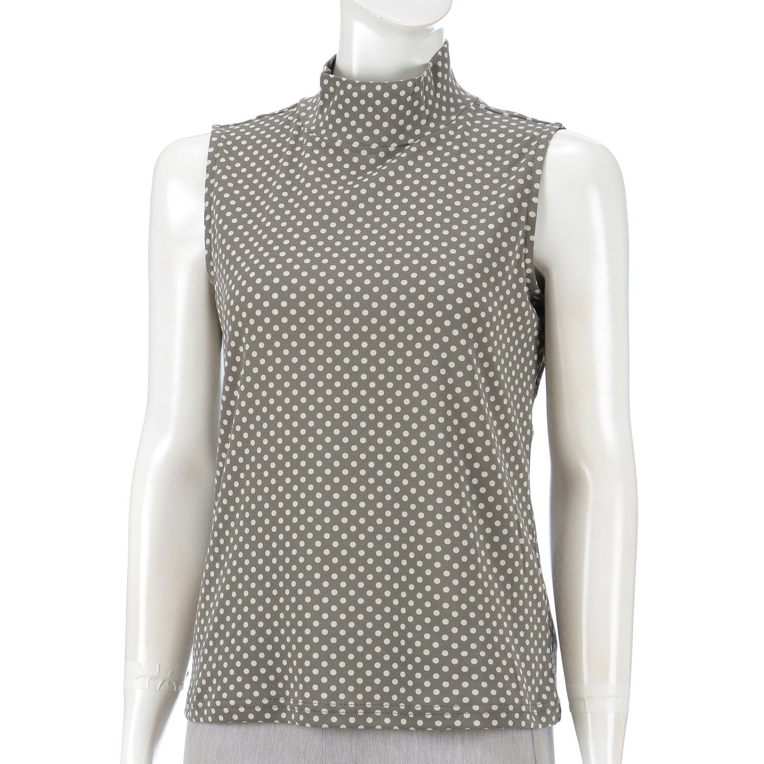 フライスドットノースリーブカットソー