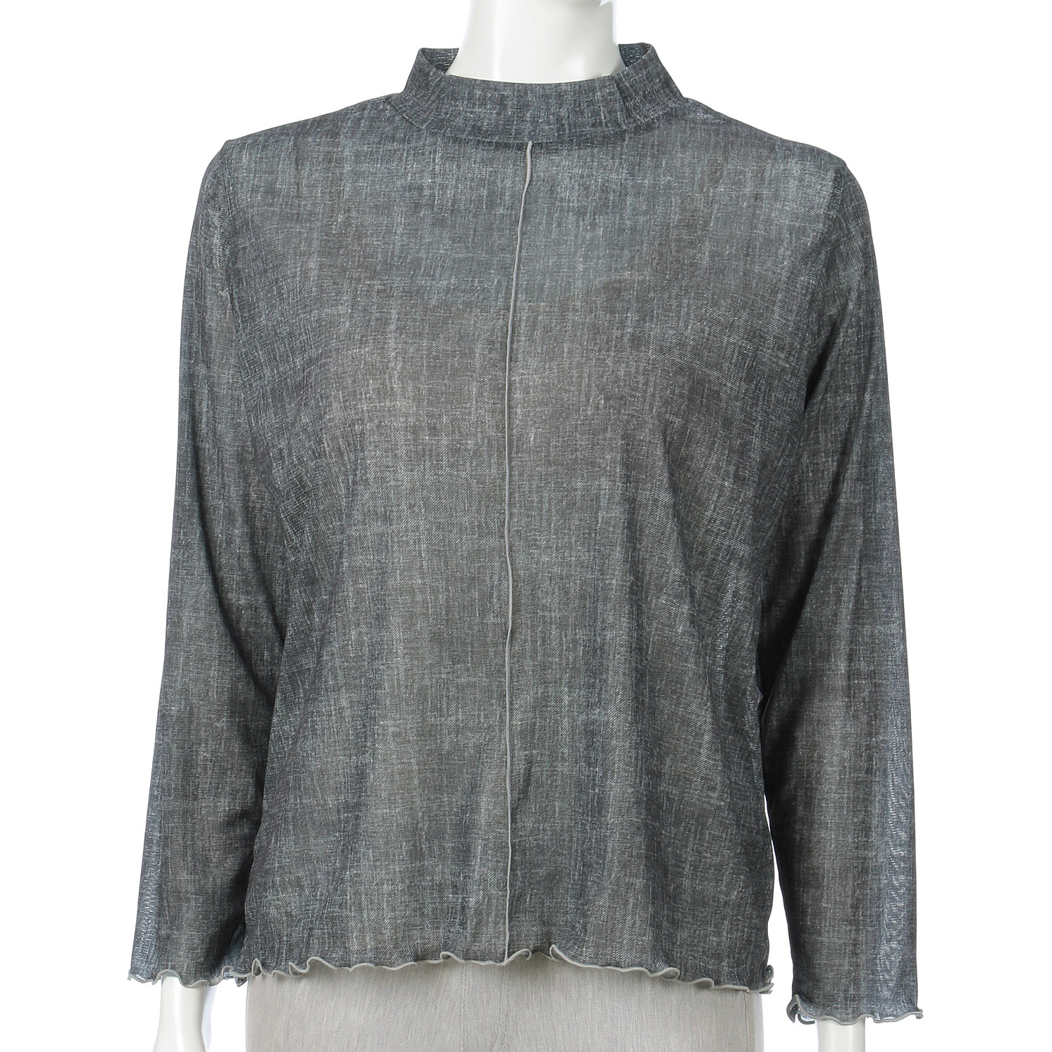 メッシュデニムプリントチビハイカットソー - 画像2