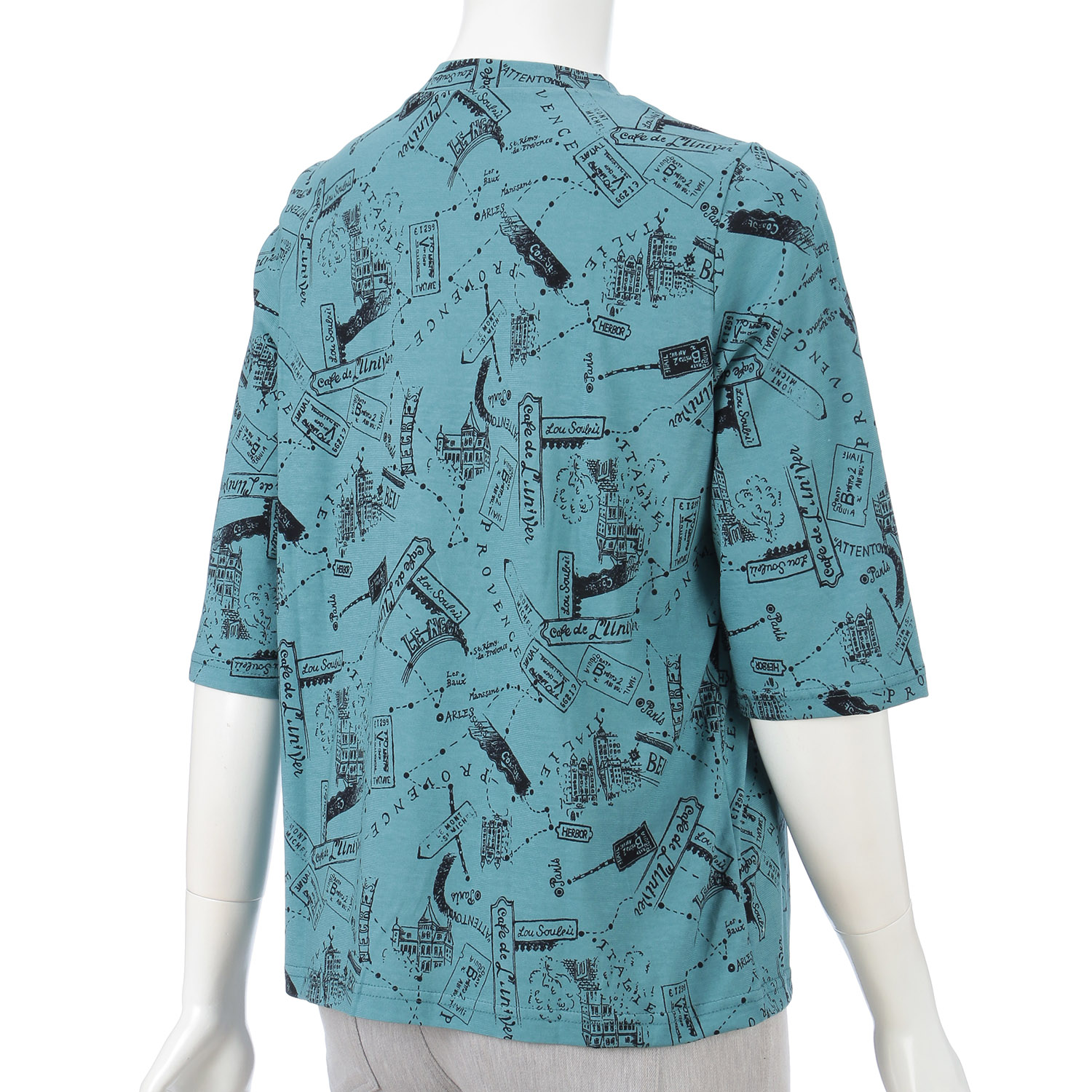 チビハイプリント五分袖カットソー - 画像4