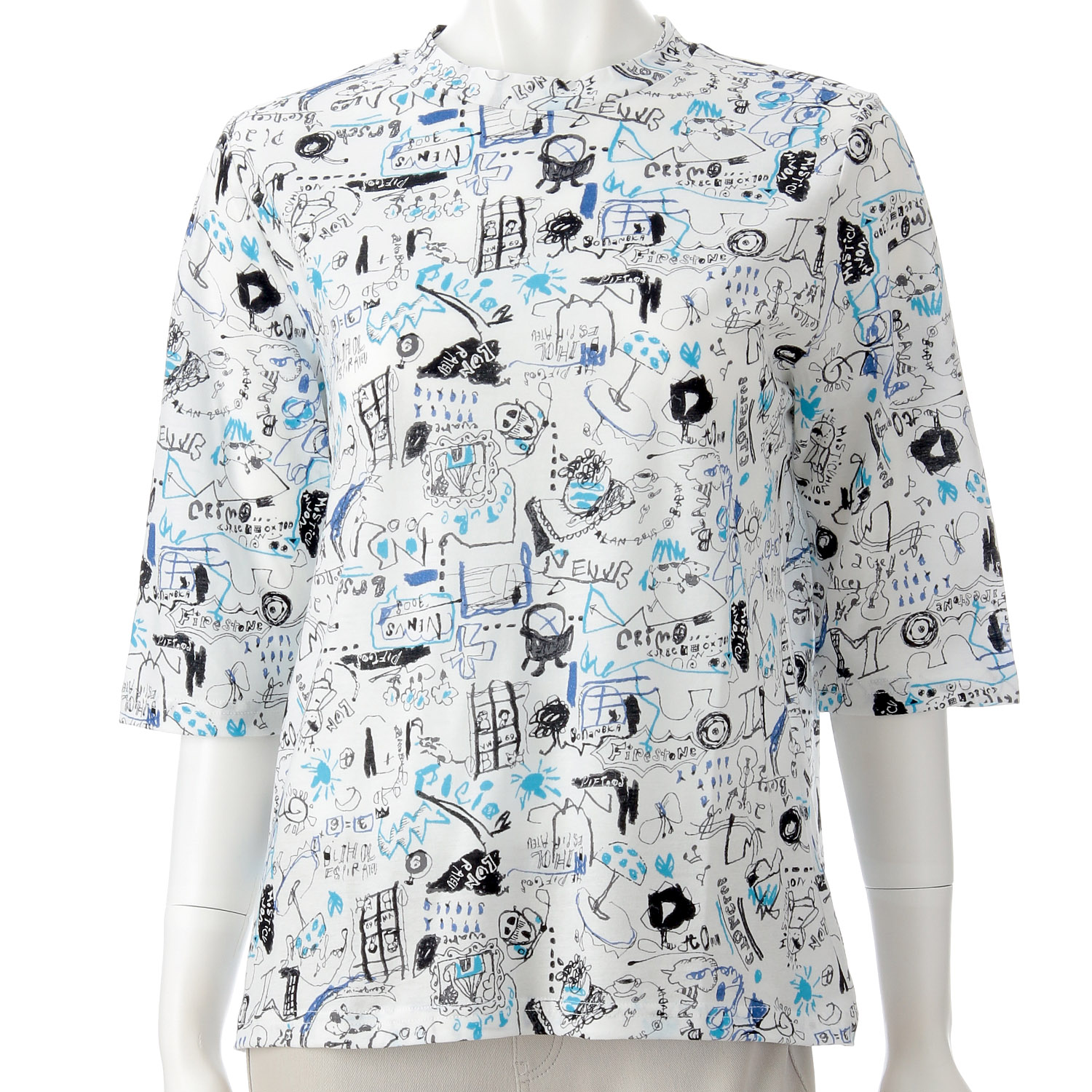 チビハイプリント五分袖カットソー - 画像5