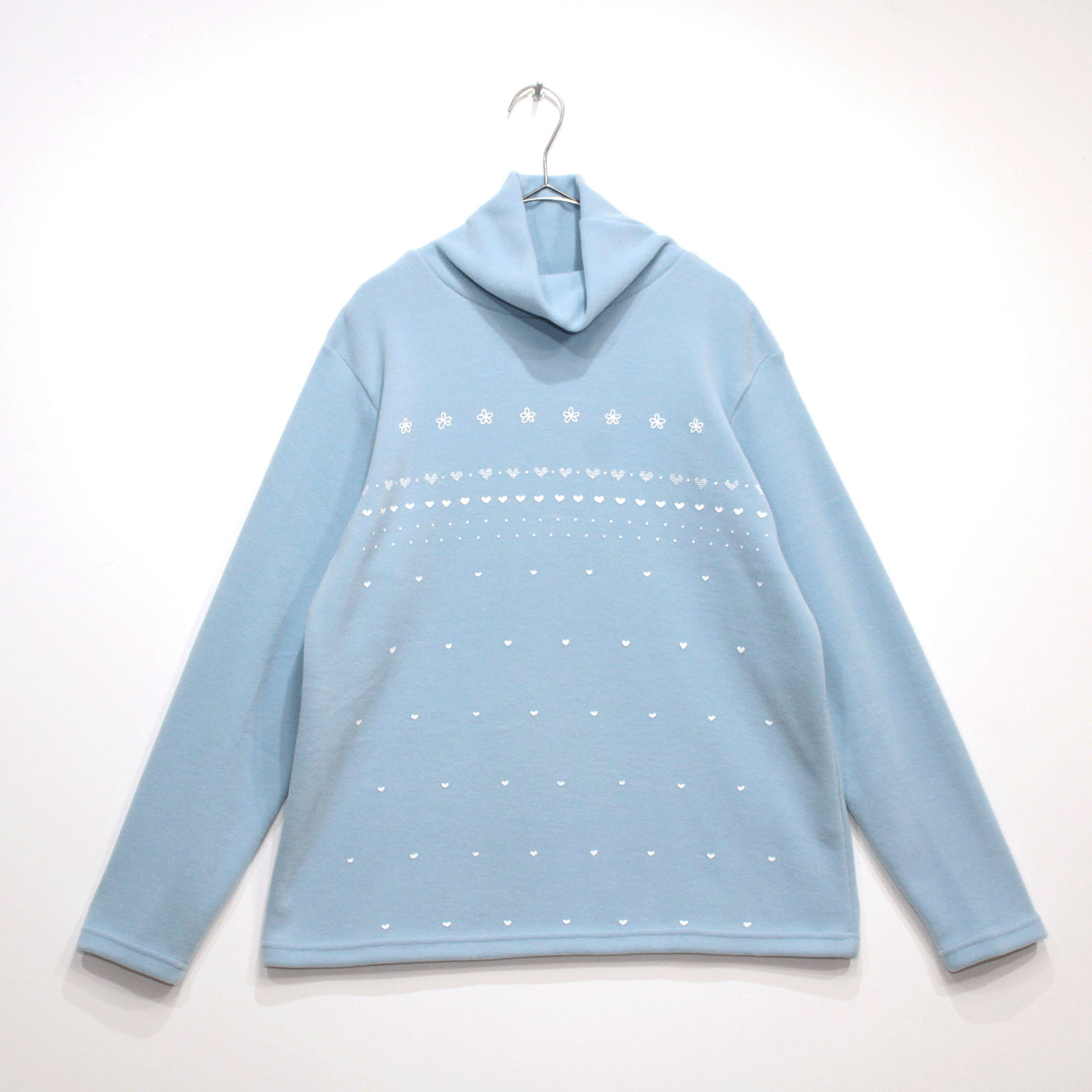 T’BIS STUDIO 起毛フレア鹿の子スムース小花柄オフタートルプルオーバー - 画像17