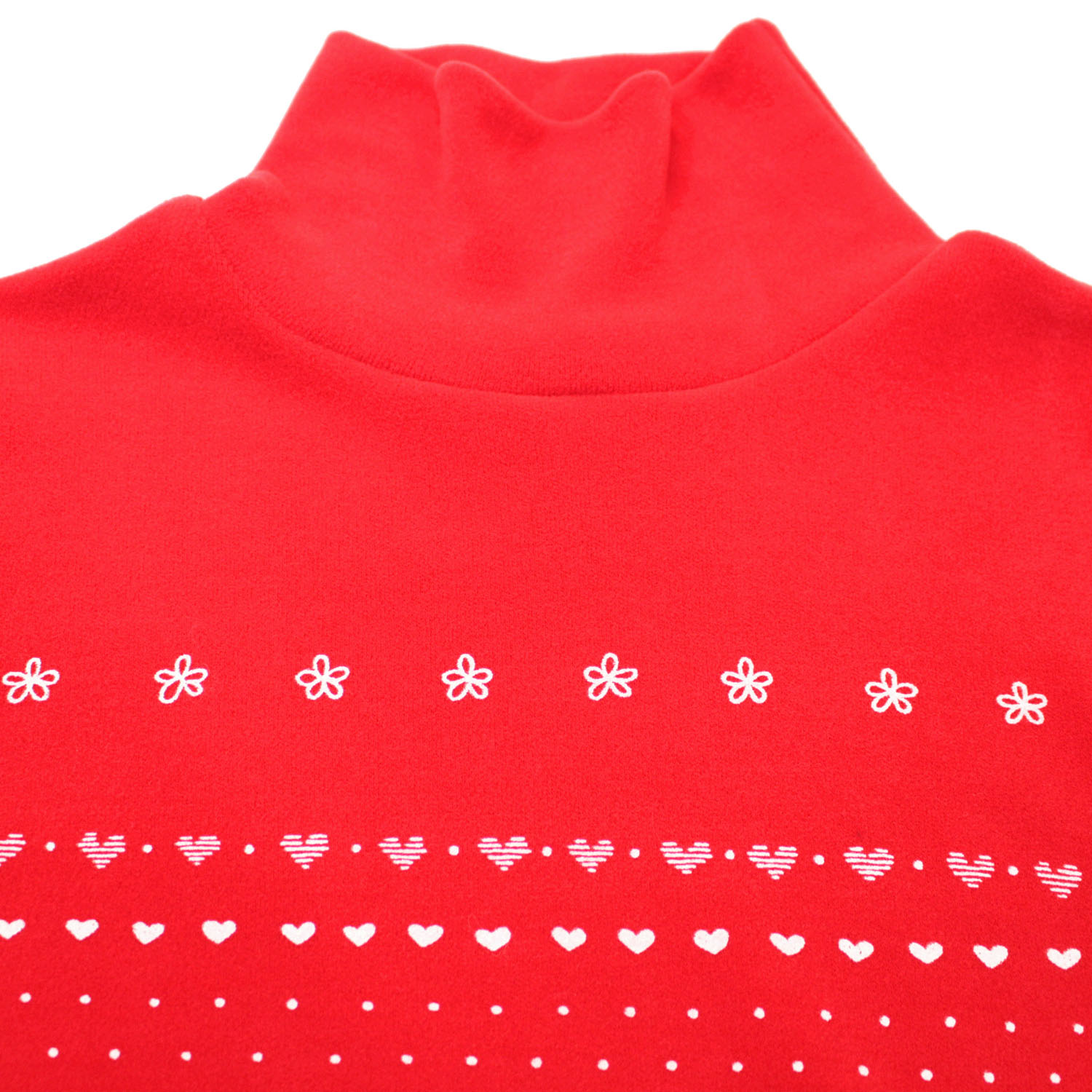 T’BIS STUDIO 起毛フレア鹿の子スムース小花柄オフタートルプルオーバー - 画像10